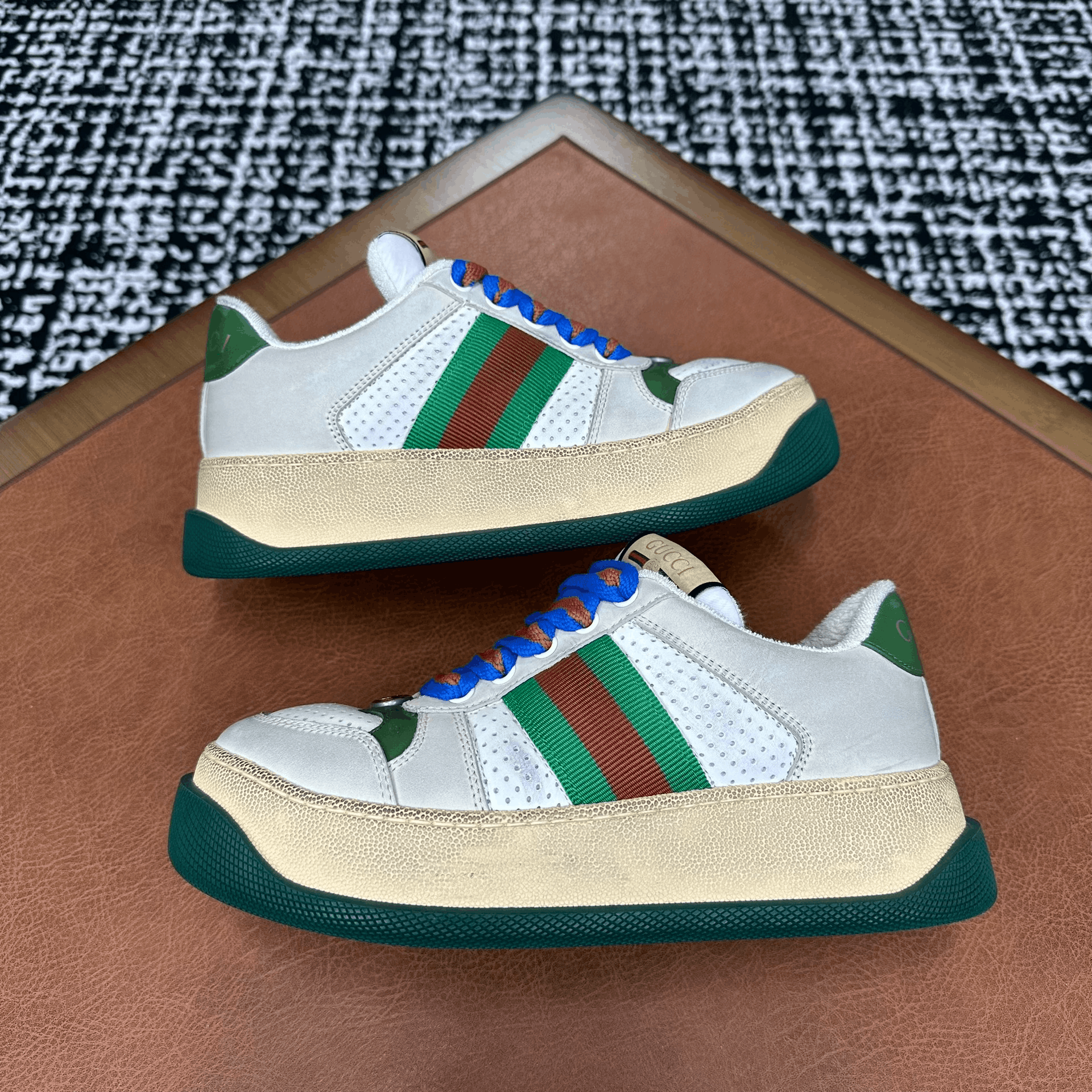 Gucci Gucci Leather Green Lowtop Sneakers it_36 Women Size US 6 / IT 36 - 7 Thumbnail