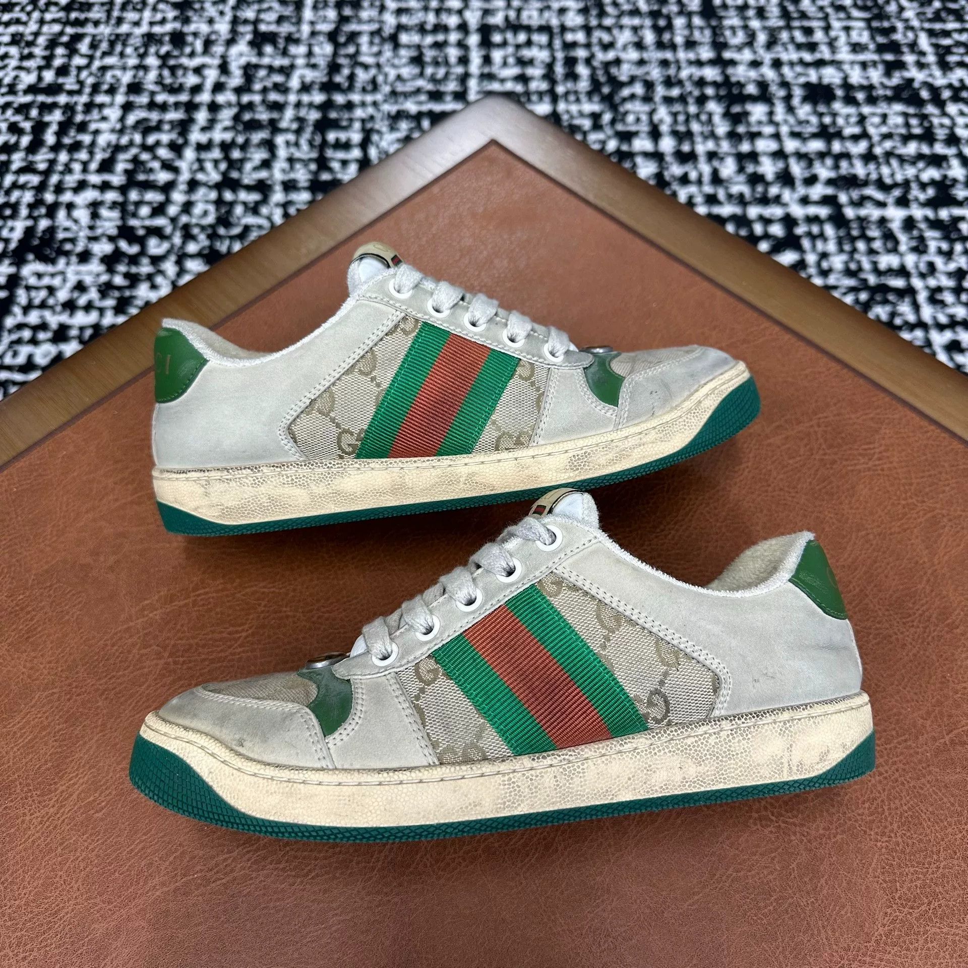 Gucci Gucci Canvas Green Lowtop Sneakers it_36 Women Size US 6 / IT 36 - 5 Thumbnail