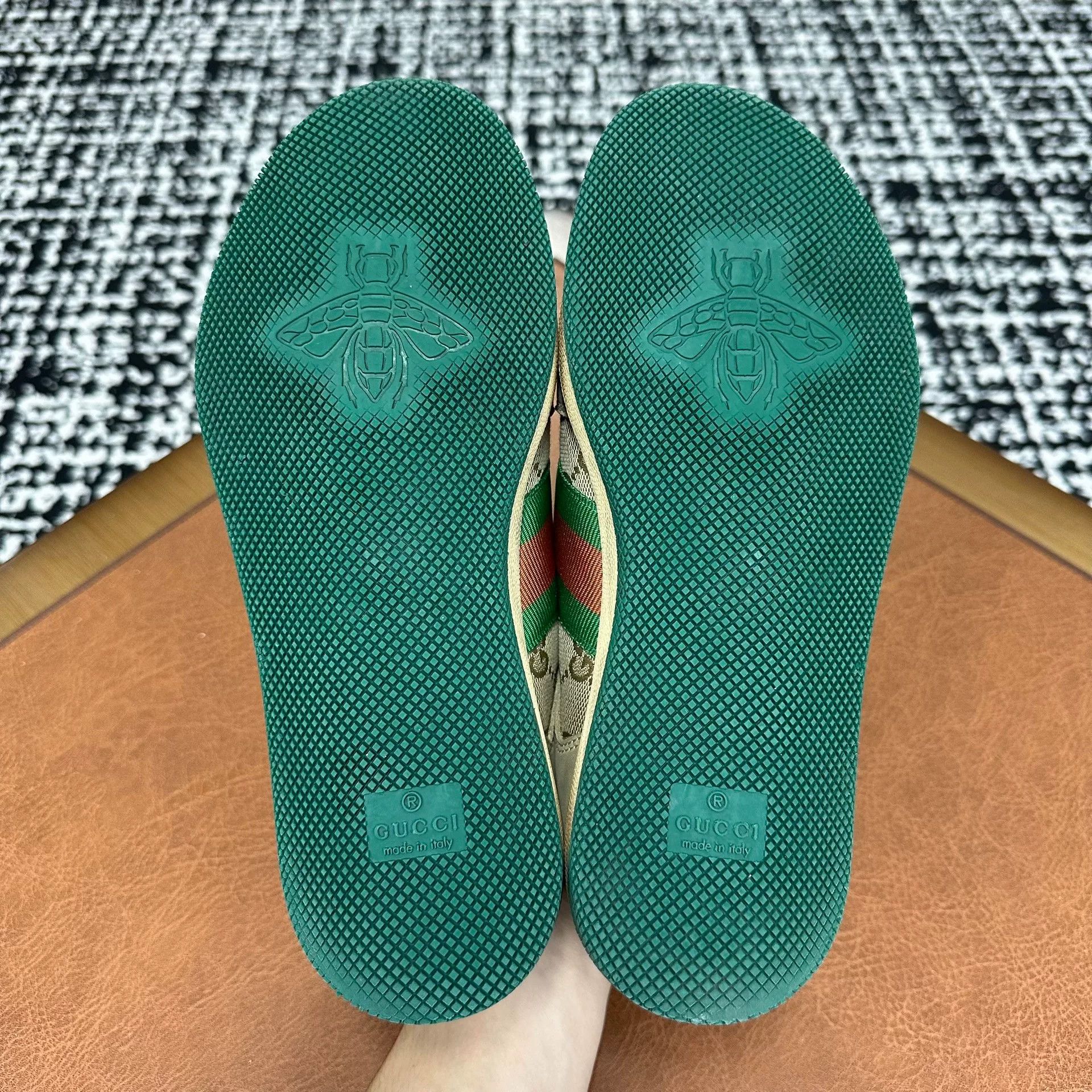 Gucci Gucci Canvas Green Lowtop Sneakers it_36 Women Size US 6 / IT 36 - 7 Thumbnail