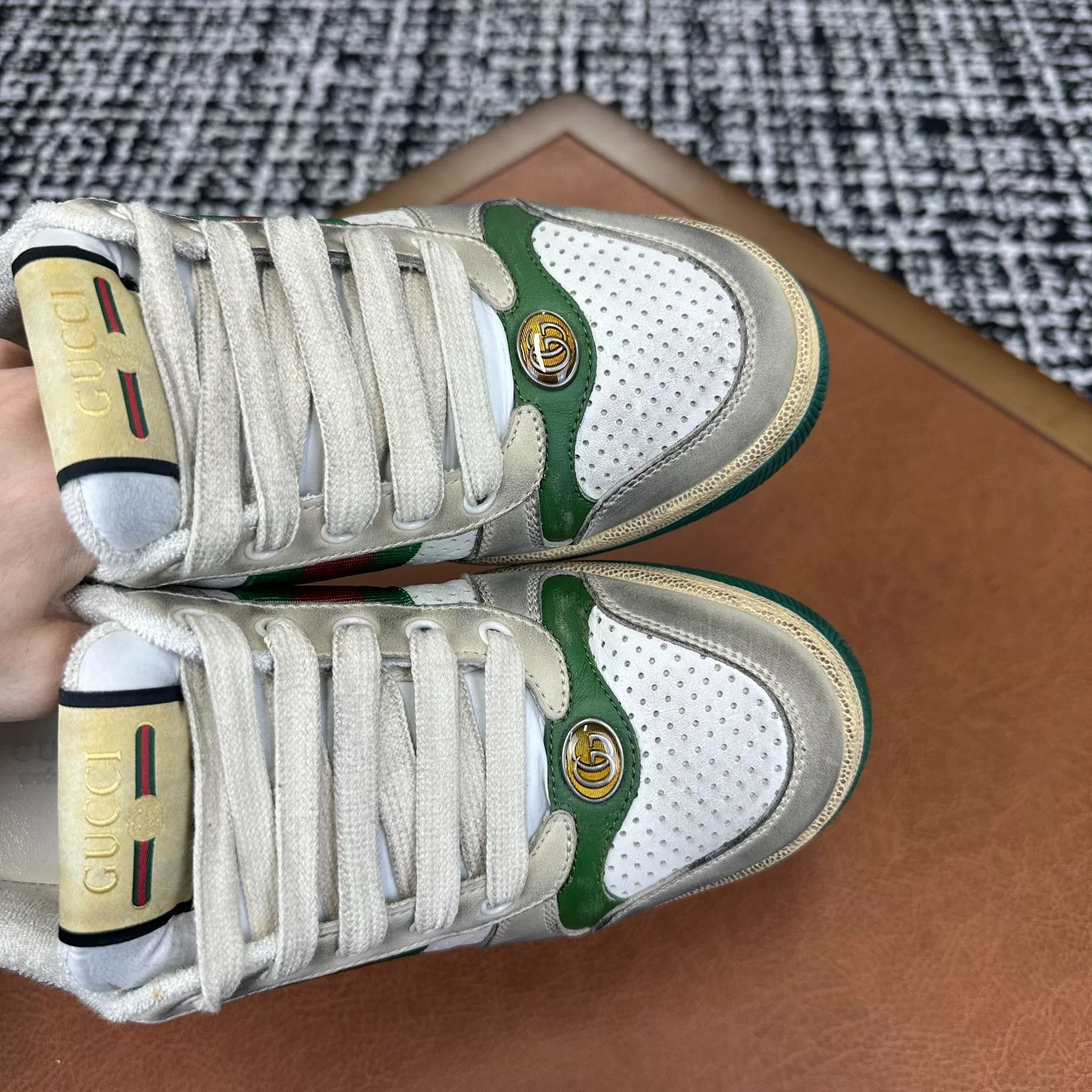 Gucci Gucci Green Lowtop Sneakers it_38 Women Size US 8 / IT 38 - 5 Thumbnail