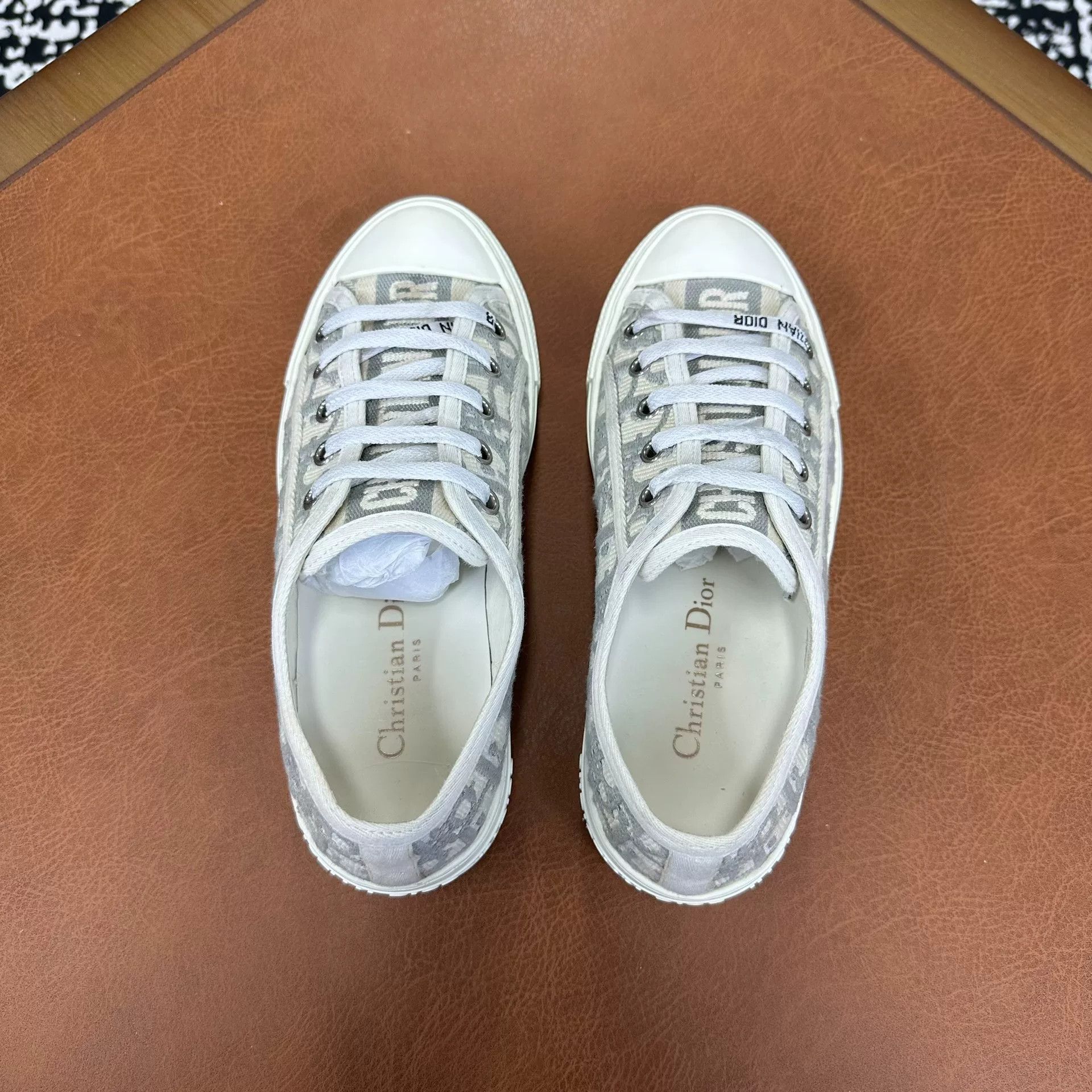 Dior Dior Cotton Gray Lowtop Sneakers it_35-5 Women Size US 5.5 / IT 35.5 - 3 Thumbnail