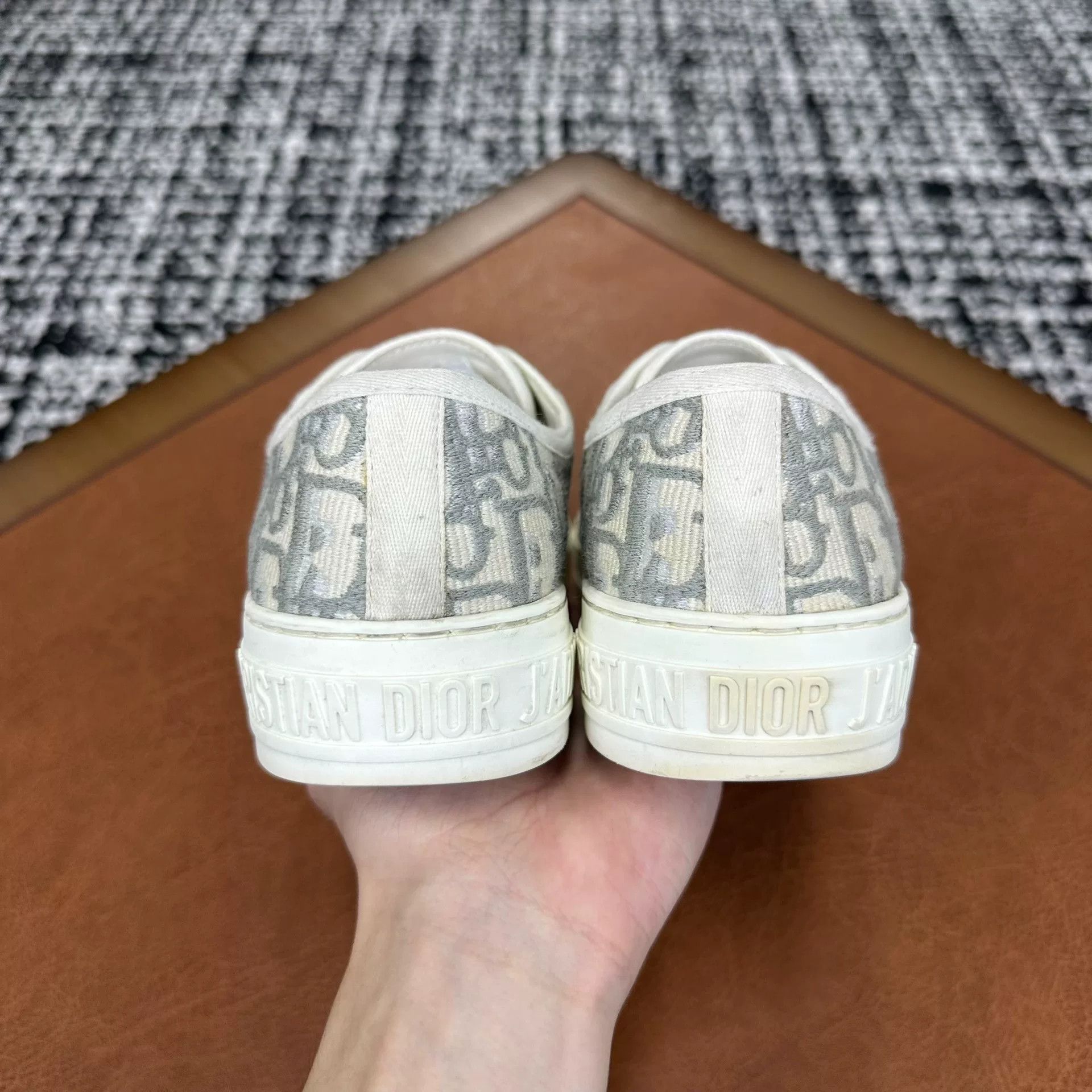 Dior Dior Cotton Gray Lowtop Sneakers it_35-5 Women Size US 5.5 / IT 35.5 - 4 Thumbnail