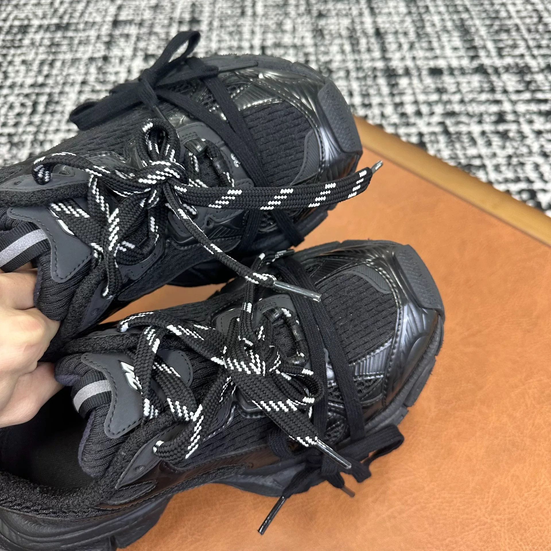 Balenciaga Balenciaga Mesh Black Lowtop Sneakers it_38 Women Size US 8 / IT 38 - 4 Thumbnail