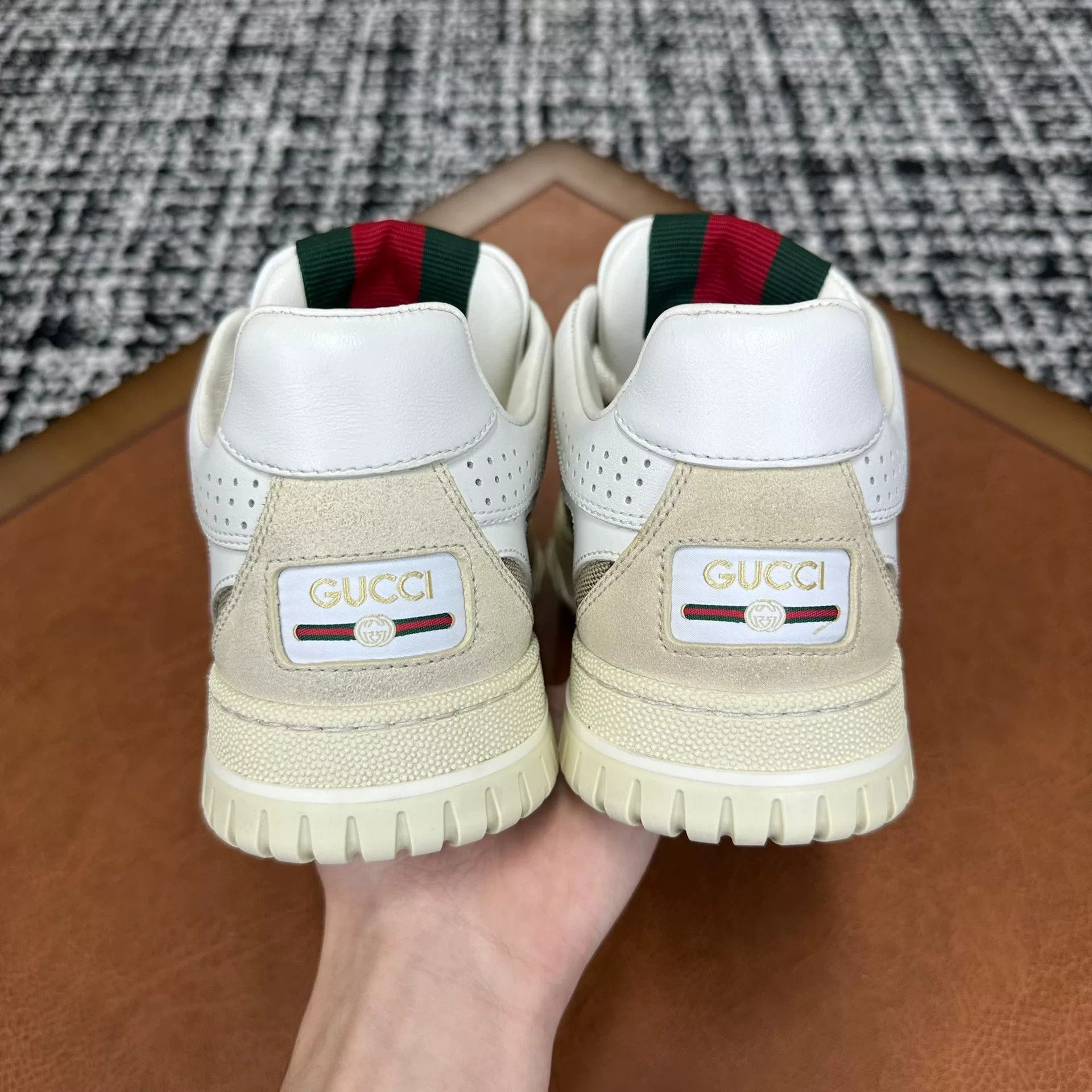 Gucci Gucci Leather White Lowtop Sneakers it_36 Women Size US 6 / IT 36 - 4 Thumbnail