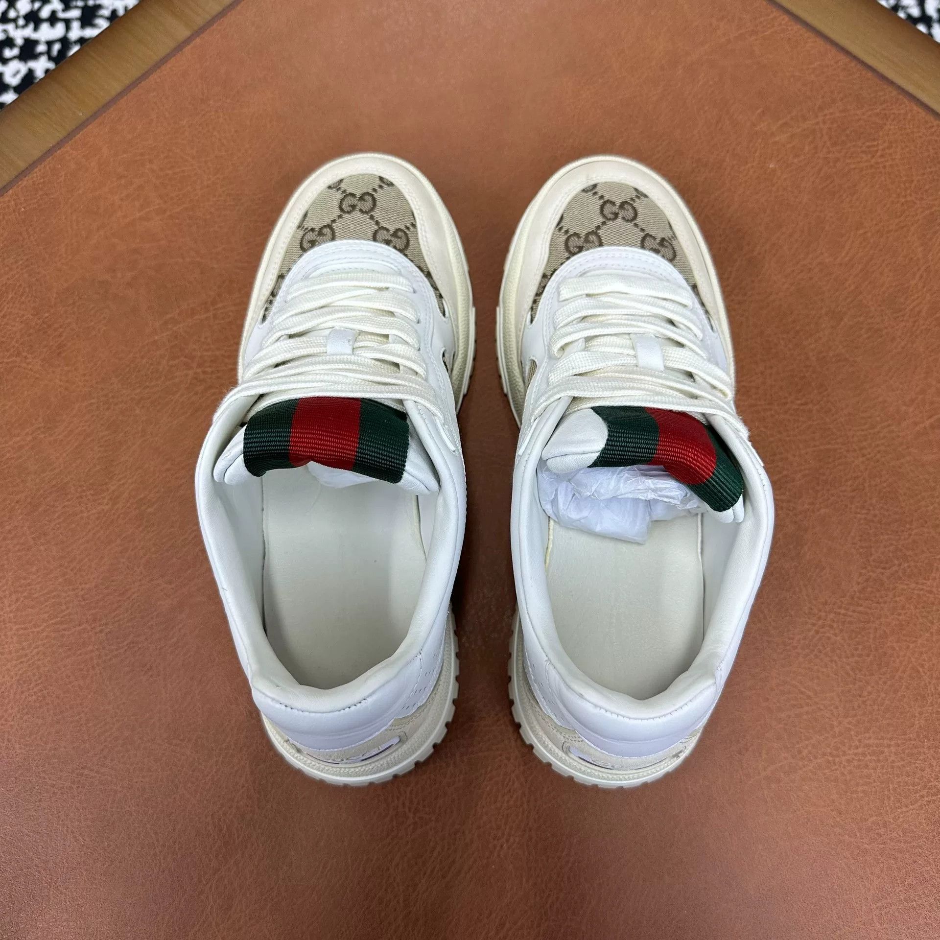 Gucci Gucci Leather White Lowtop Sneakers it_36-5 Women Size US 6.5 / IT 36.5 - 3 Thumbnail