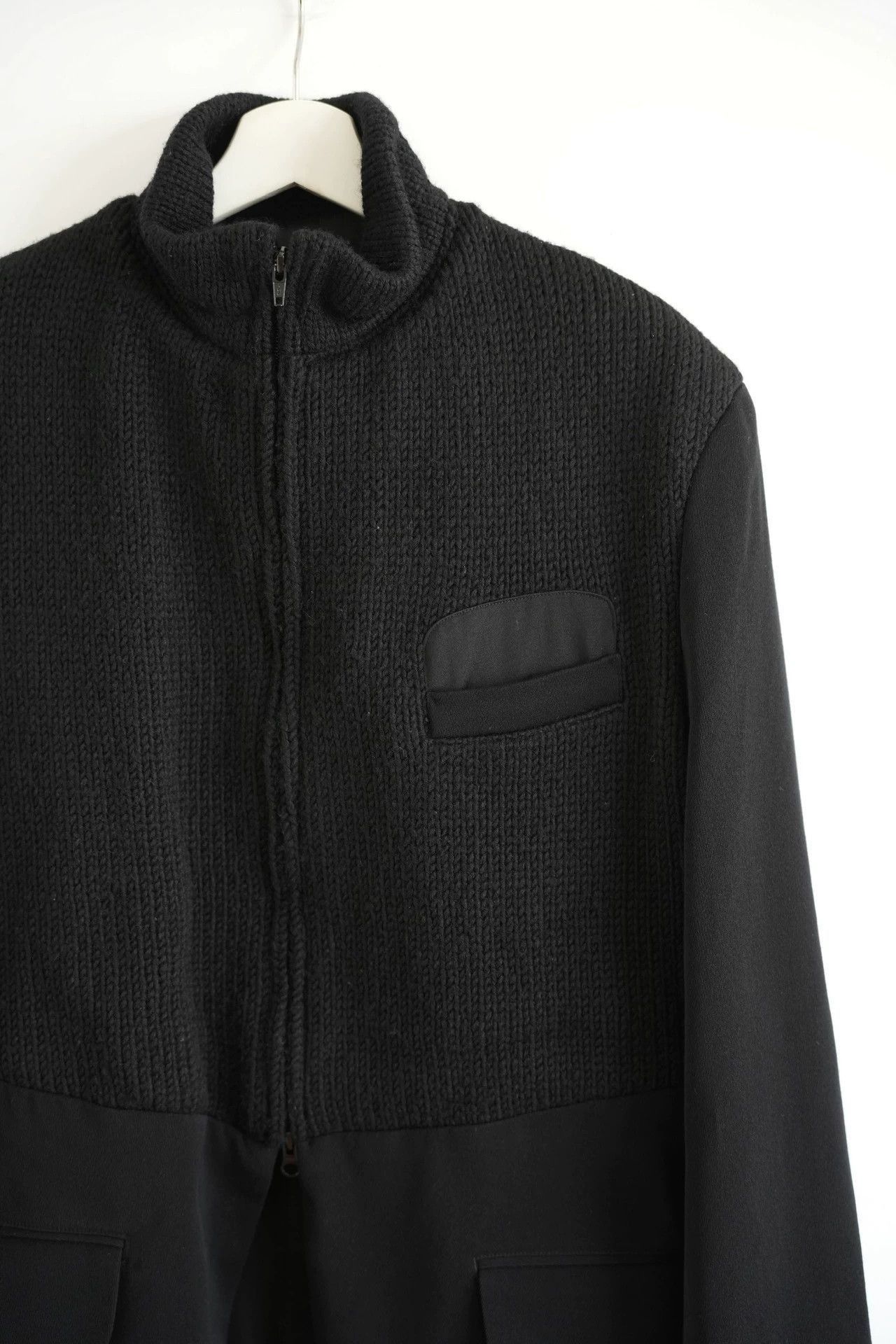 Yohji Yamamoto Black Long Coat with Zip Front and Pockets Size US M / EU 48-50 / 2 - 5 Thumbnail