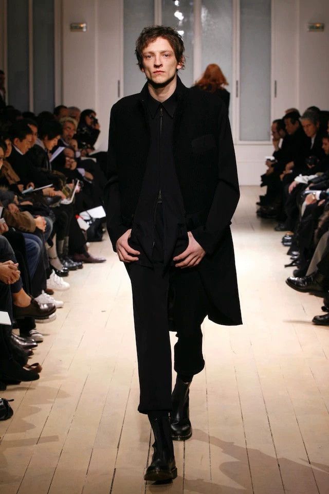 Yohji Yamamoto Black Long Coat with Zip Front and Pockets Size US M / EU 48-50 / 2 - 3 Thumbnail