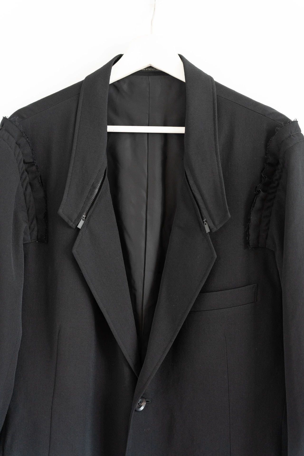 Yohji Yamamoto Black Long Coat with Button Front - Size M Size US M / EU 48-50 / 2 - 4 Thumbnail