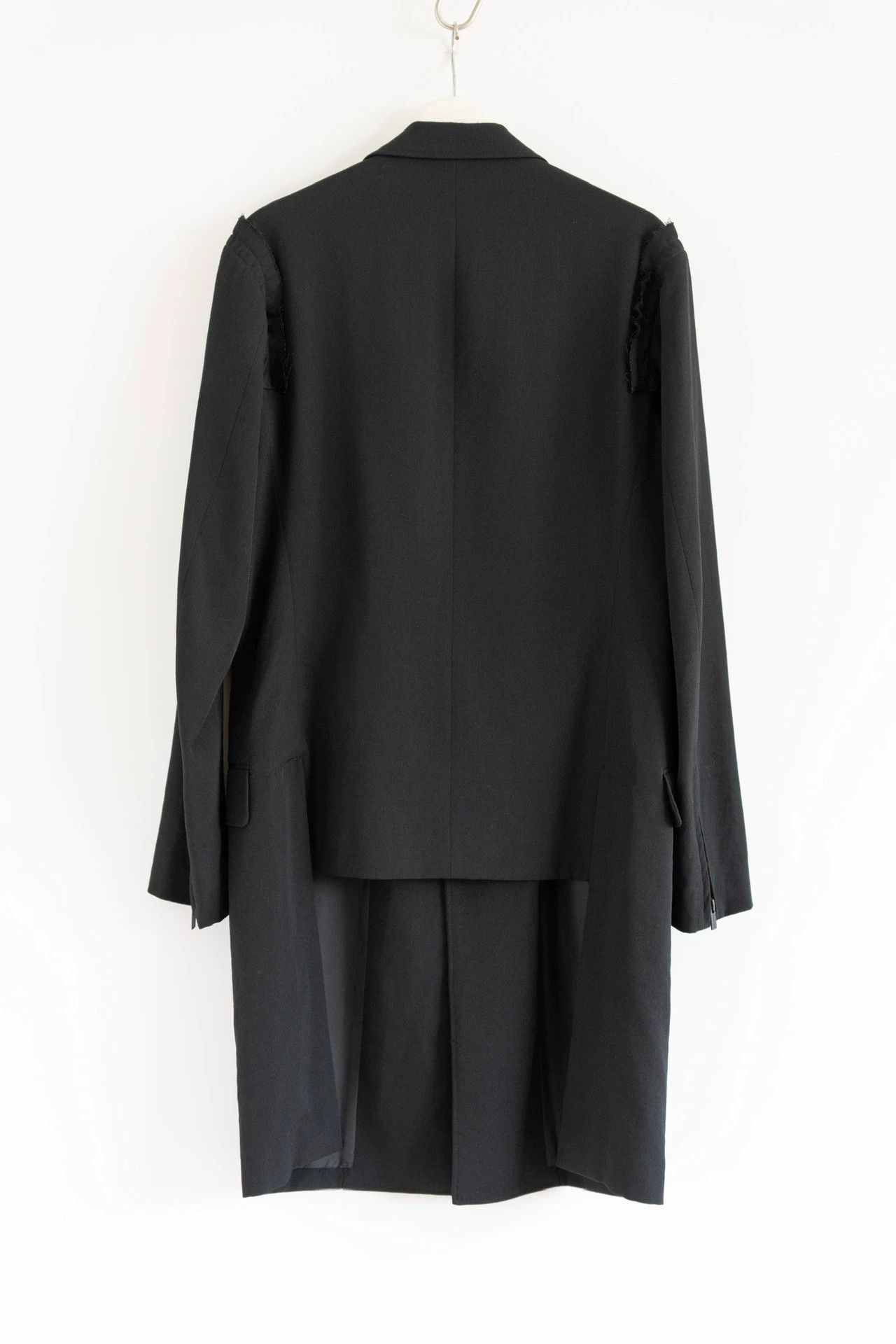 Yohji Yamamoto Black Long Coat with Button Front - Size M Size US M / EU 48-50 / 2 - 2 Thumbnail