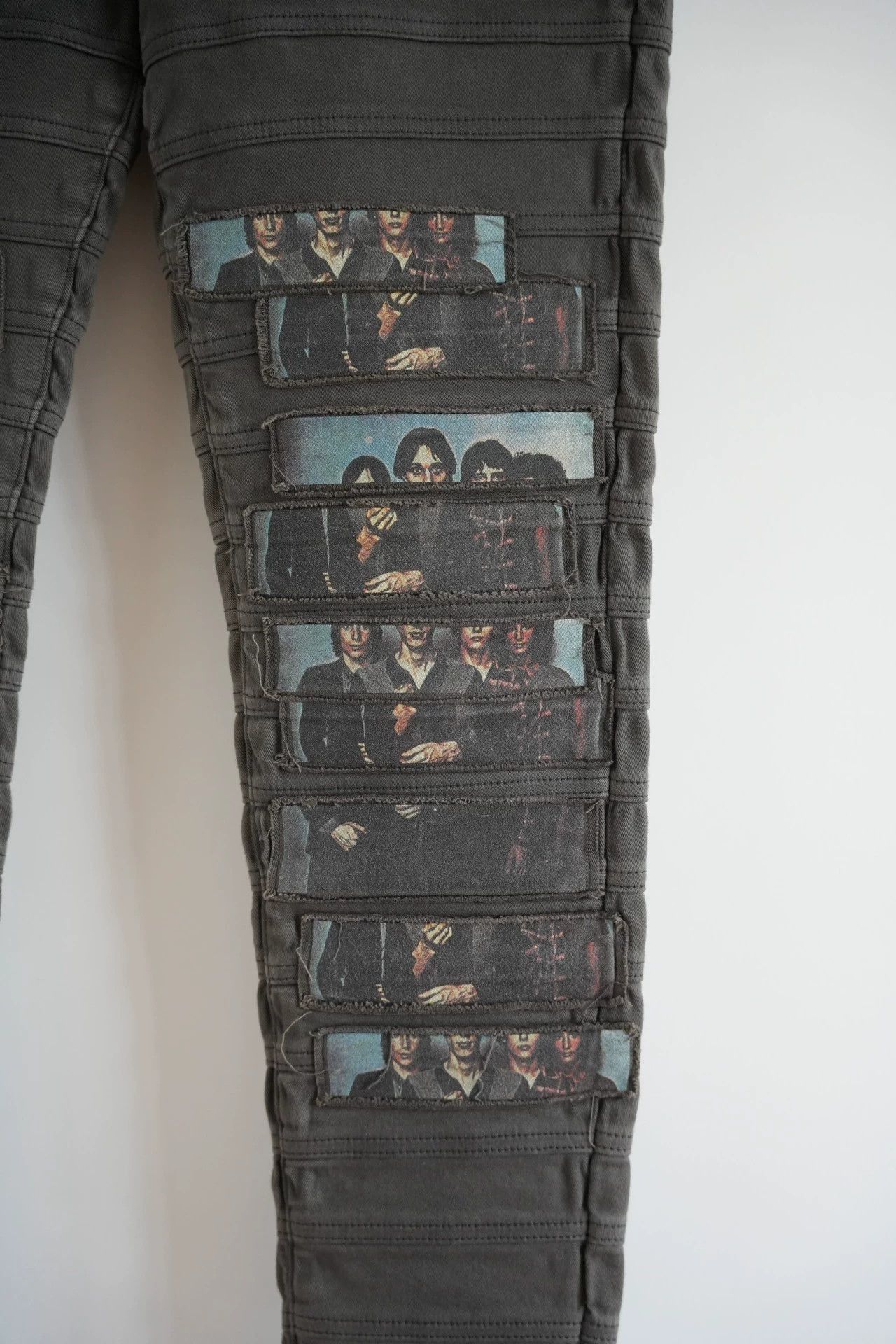 Undercover Black Striped Patchwork Casual Pants Size US 34 / EU 50 - 4 Thumbnail
