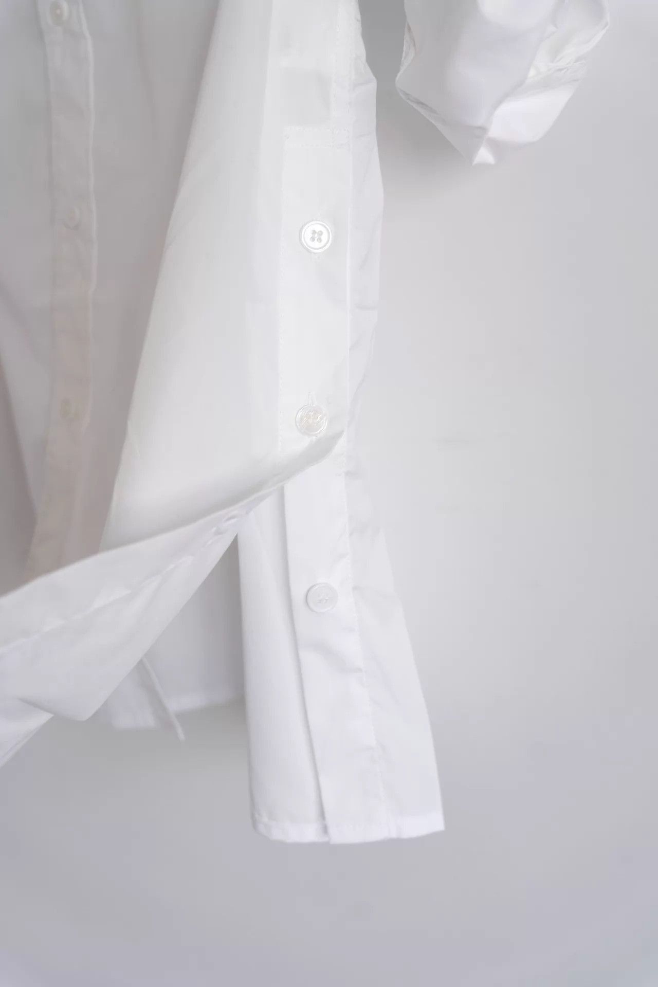 Yohji Yamamoto White Long-Sleeve Button-Up Shirt Size US M / EU 48-50 / 2 - 6 Thumbnail