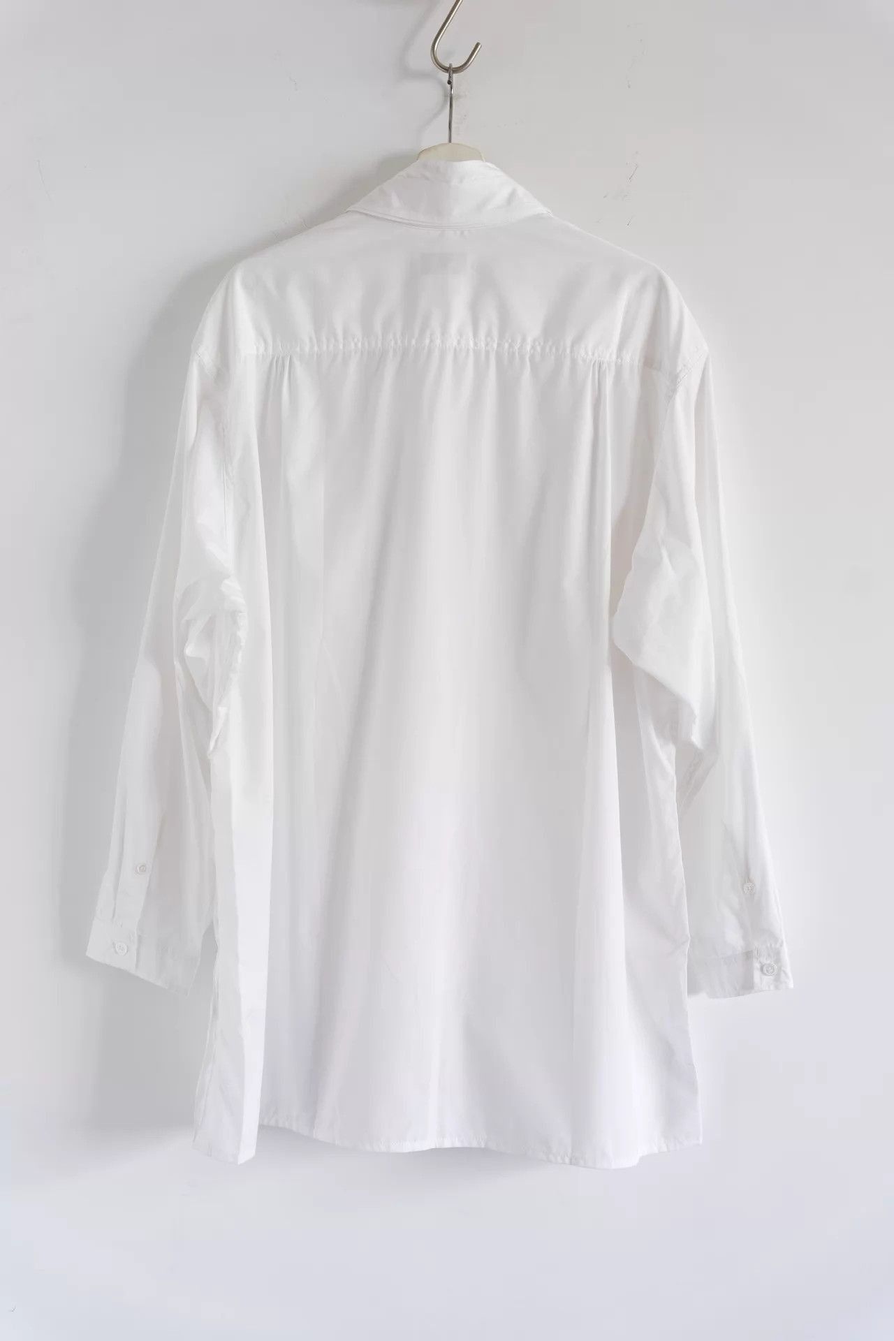 Yohji Yamamoto White Long-Sleeve Button-Up Shirt Size US M / EU 48-50 / 2 - 2 Thumbnail