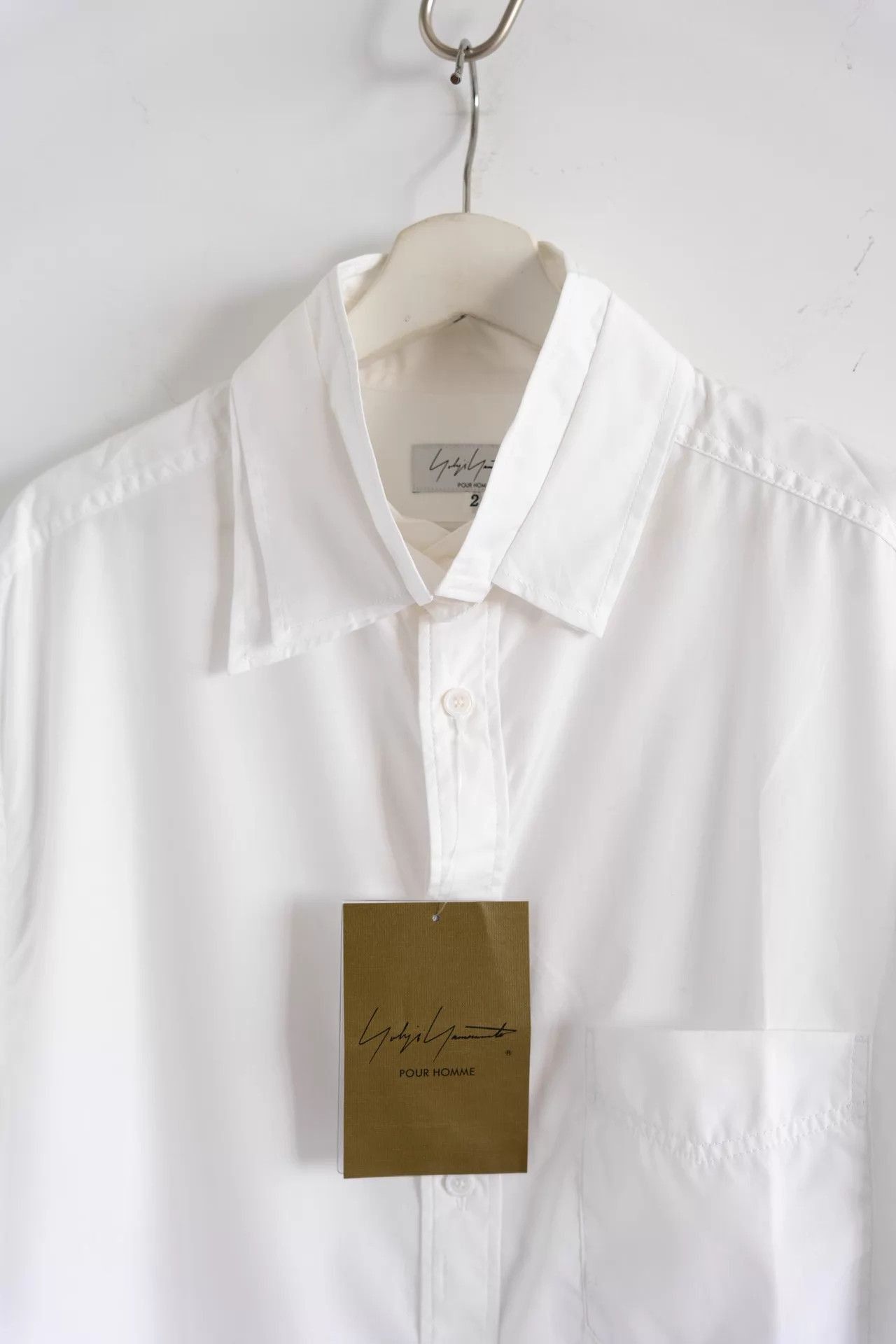 Yohji Yamamoto White Long-Sleeve Button-Up Shirt Size US M / EU 48-50 / 2 - 3 Thumbnail