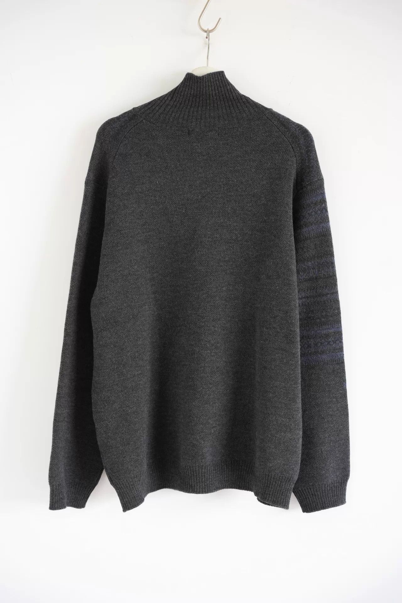 Yohji Yamamoto Multi Striped Mock Neck Sweater Size US L / EU 52-54 / 3 - 2 Thumbnail
