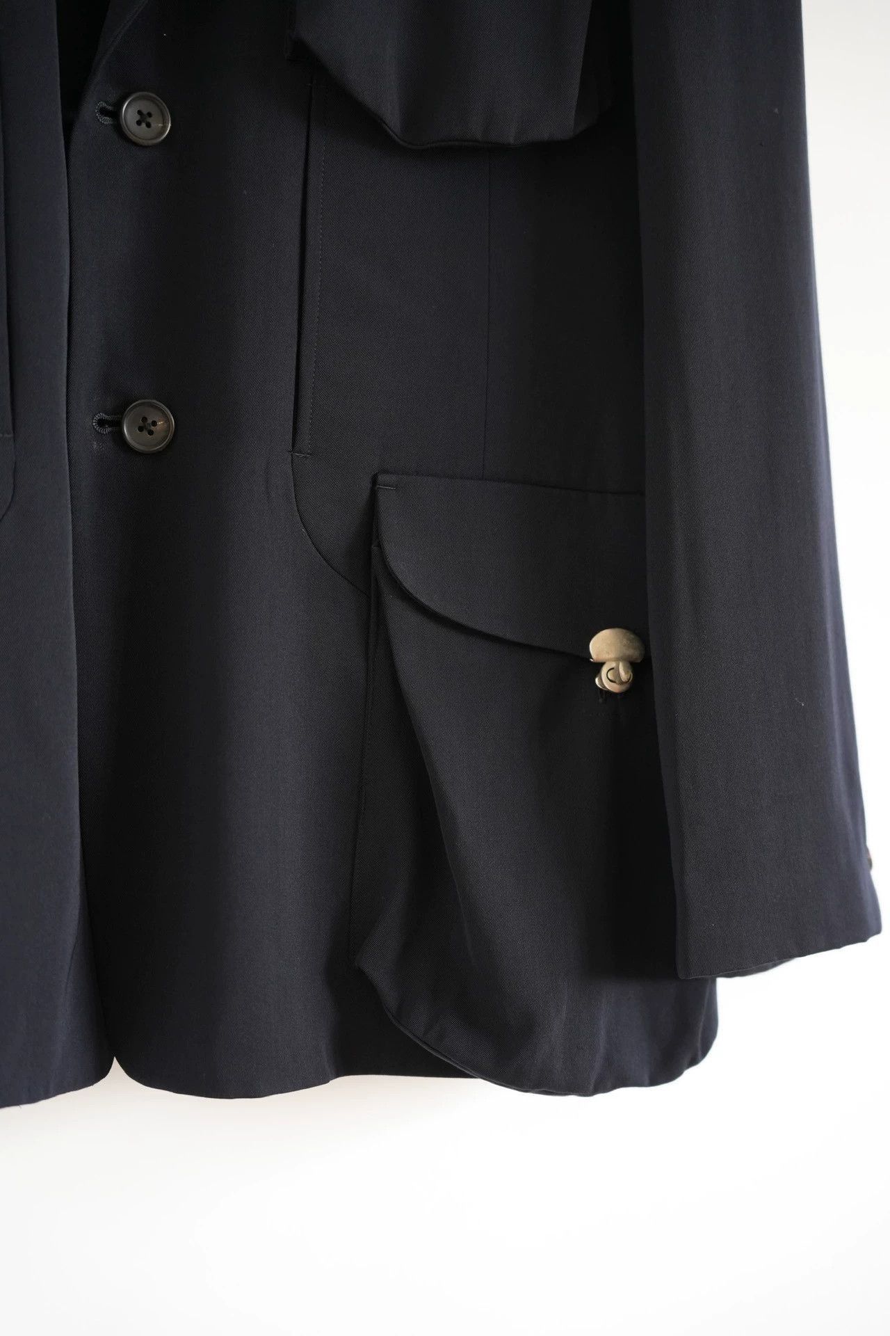 Yohji Yamamoto Black Blazer with Button Closure and Pockets Size US M / EU 48-50 / 2 - 6 Thumbnail