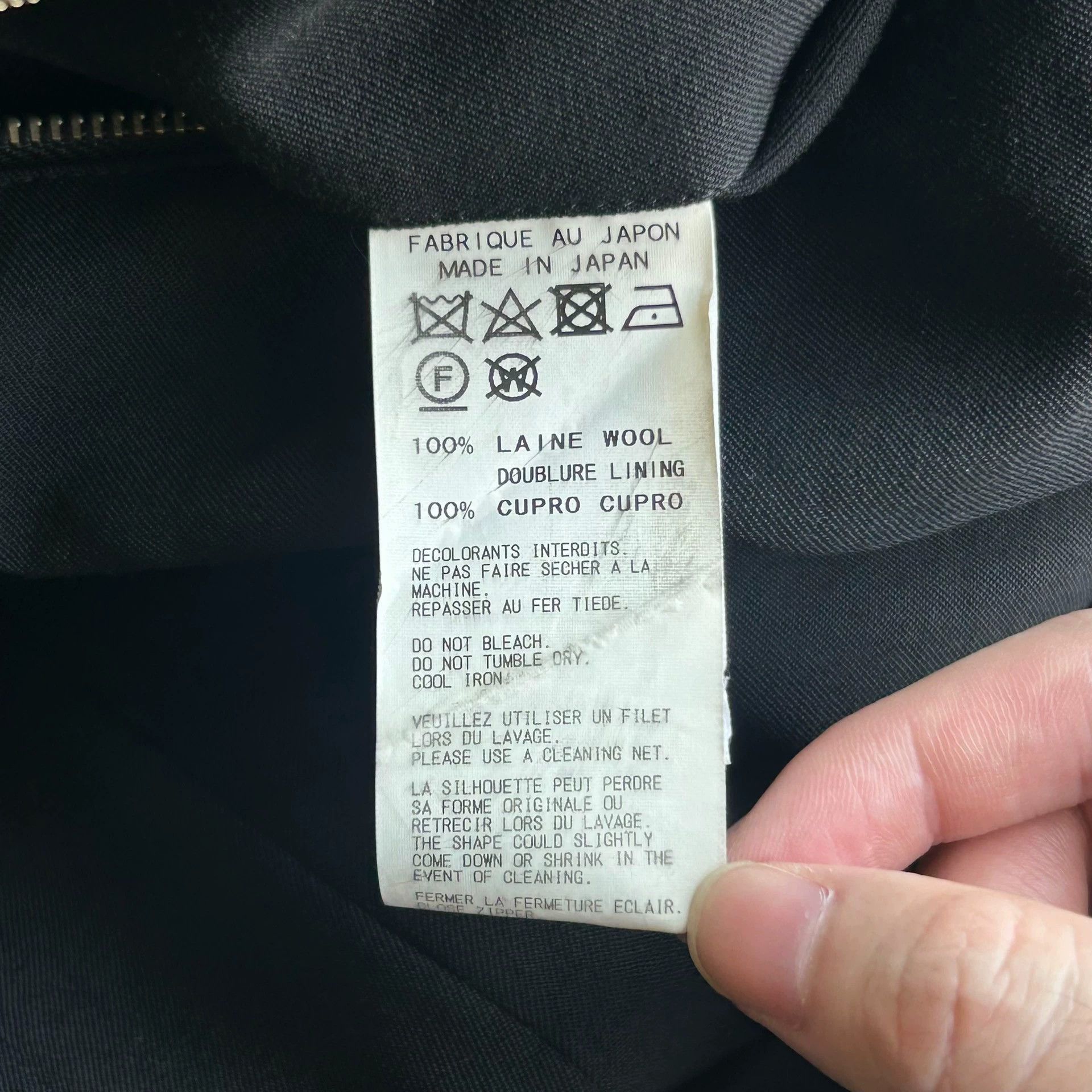 Yohji Yamamoto Black Structured Jacket with Zipper Details - Size M Size US M / EU 48-50 / 2 - 8 Thumbnail