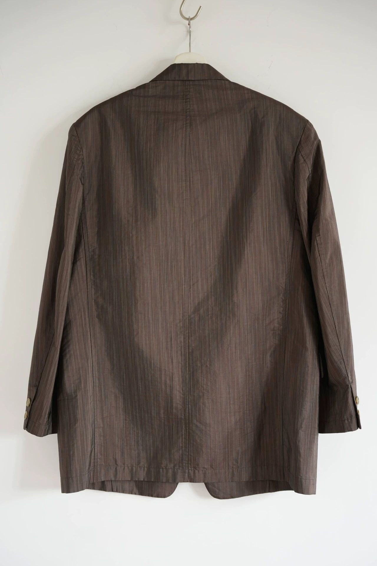 Yohji Yamamoto Brown Striped Light Jacket - Size S Size US S / EU 44-46 / 1 - 2 Thumbnail