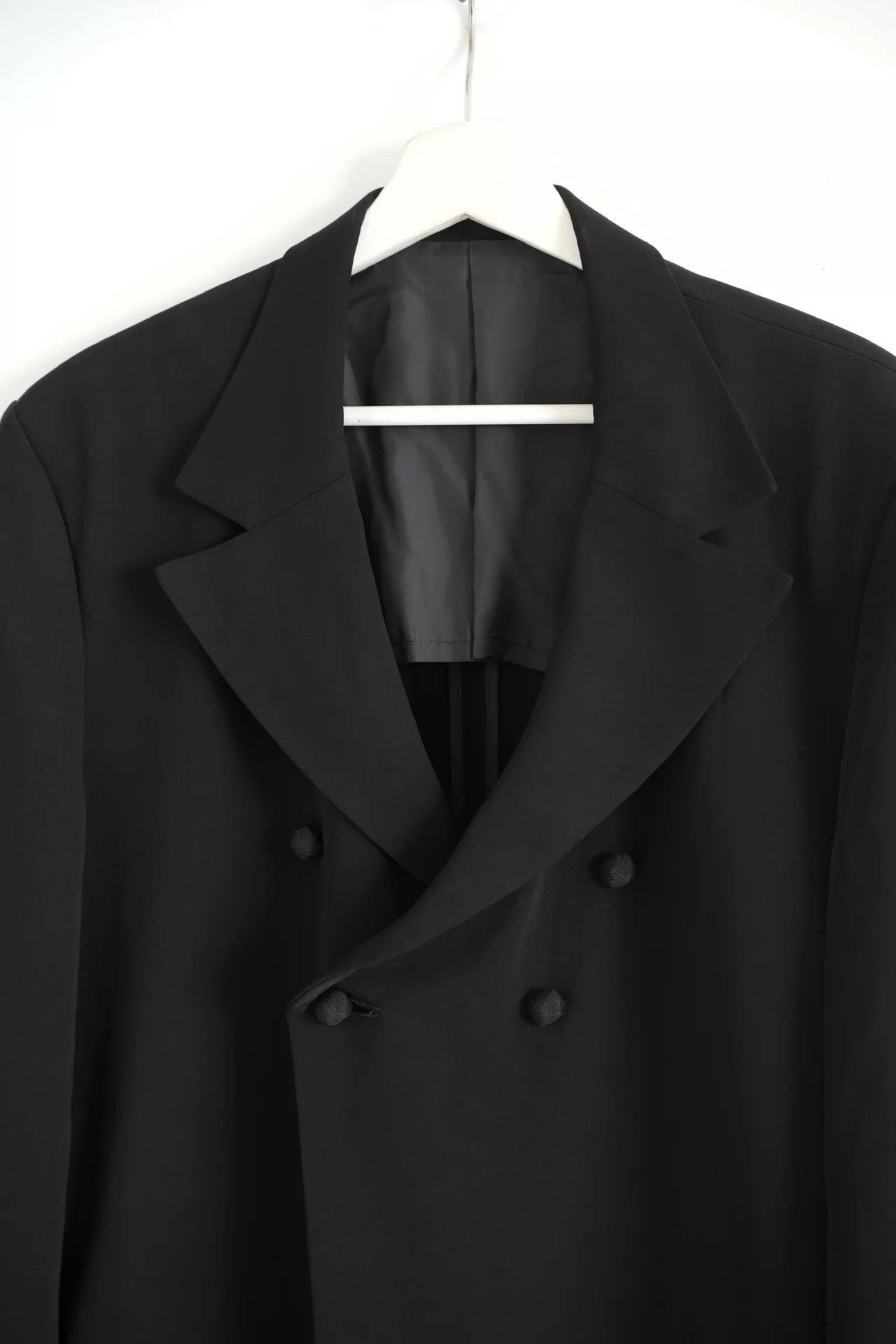 Yohji Yamamoto Double-Breasted Long Black Coat Size US M / EU 48-50 / 2 - 3 Thumbnail