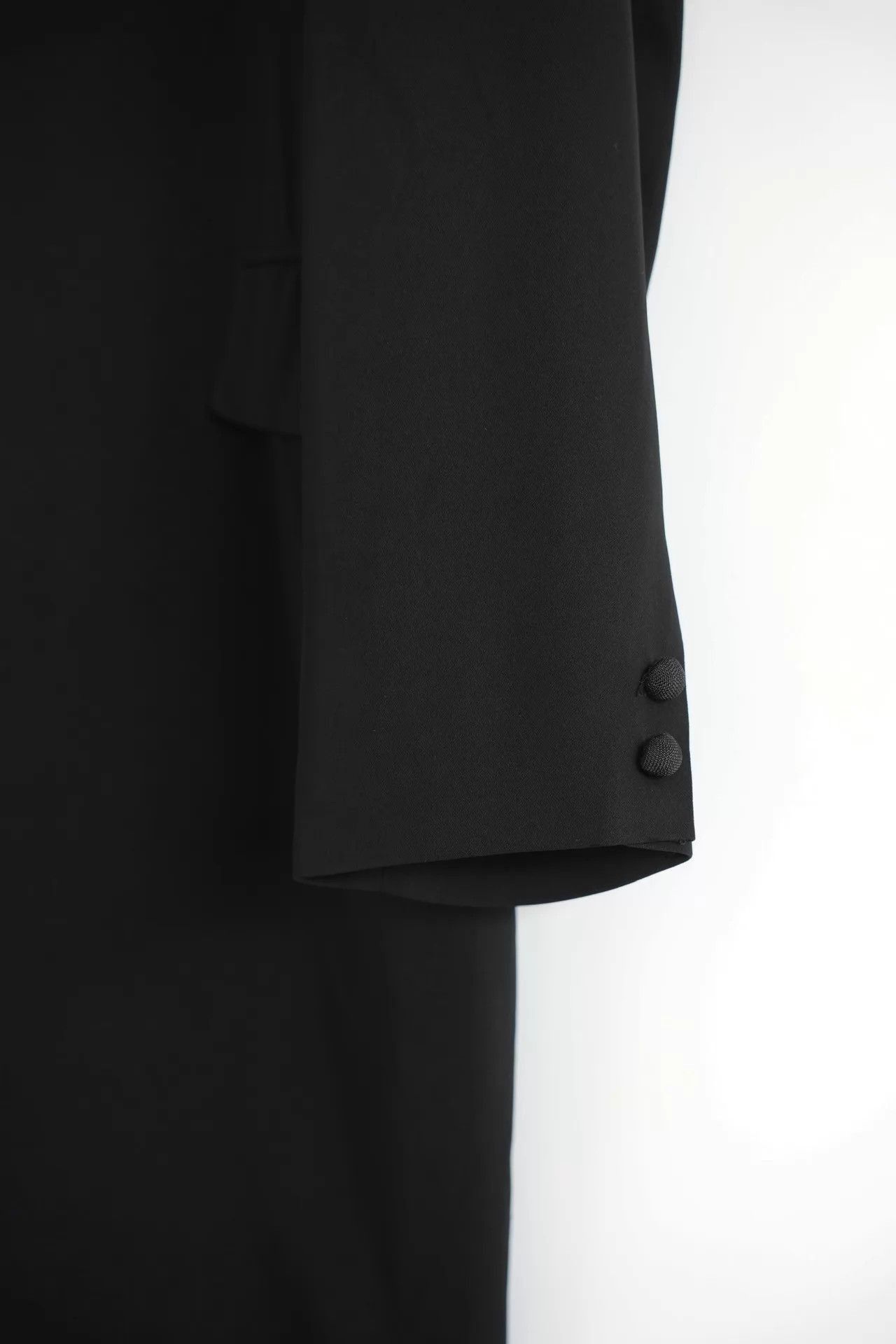 Yohji Yamamoto Double-Breasted Long Black Coat Size US M / EU 48-50 / 2 - 4 Thumbnail