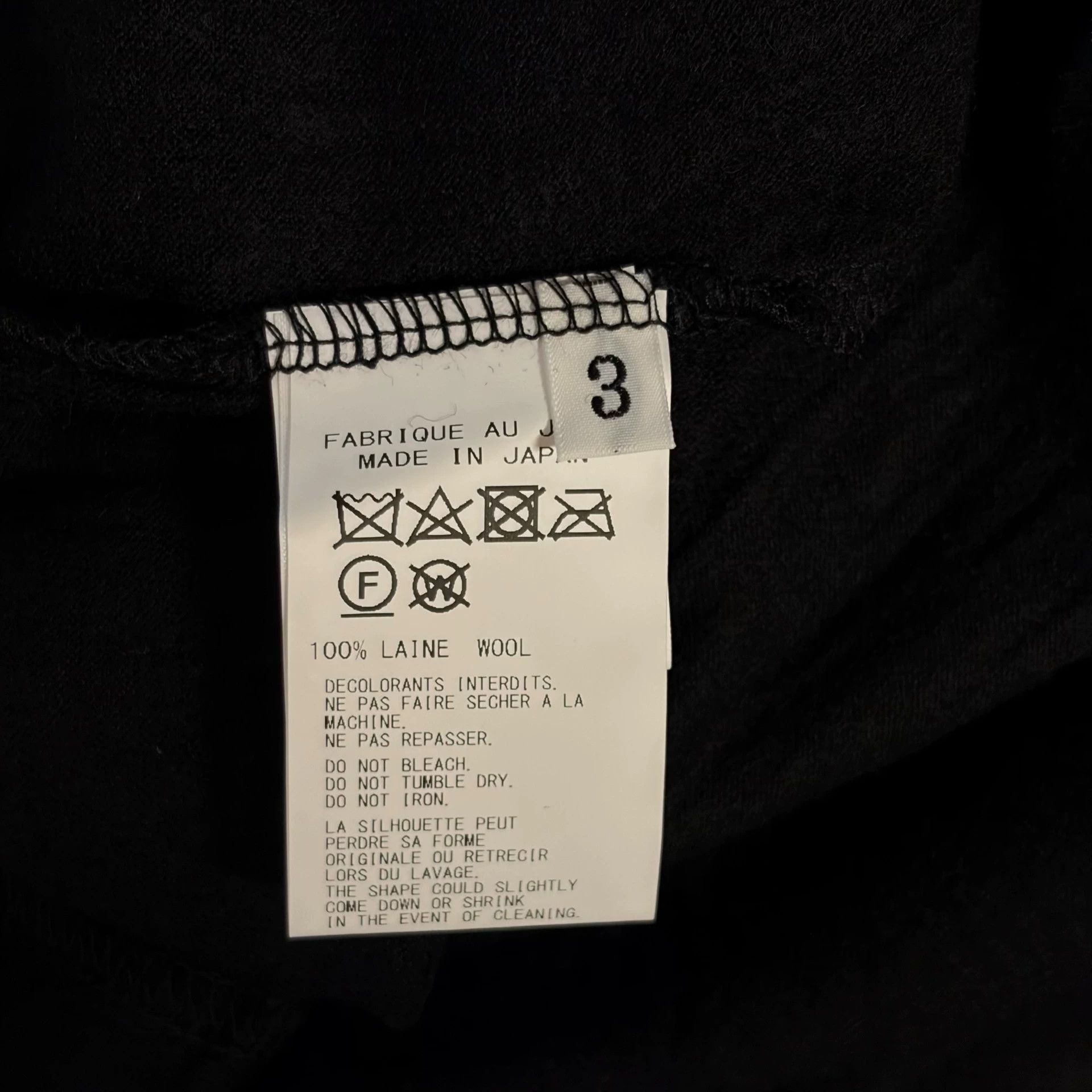 Yohji Yamamoto Black Long Sleeve Turtleneck Top - Size L Size US L / EU 52-54 / 3 - 7 Thumbnail
