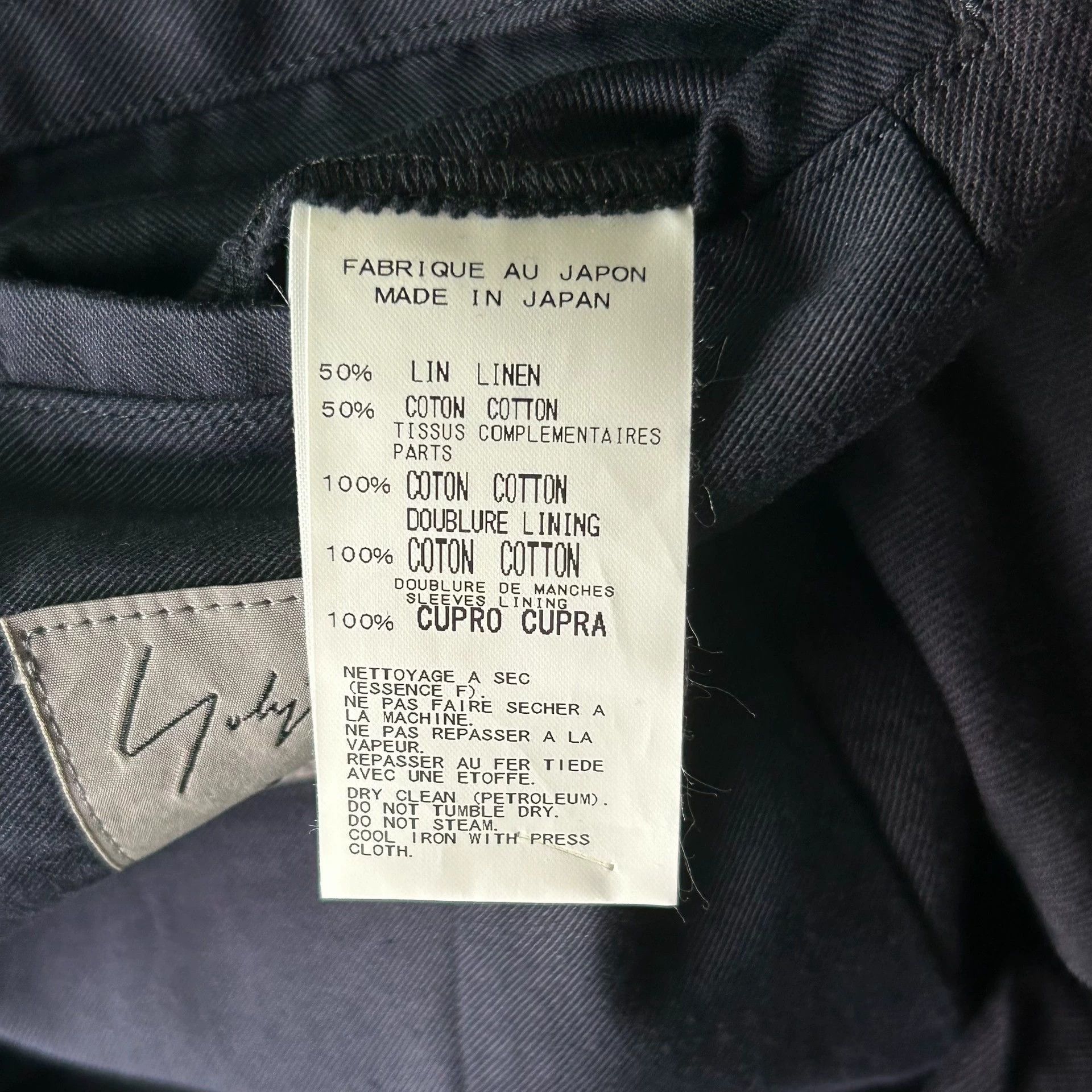 Yohji Yamamoto Black Single-Breasted Blazer with Contrast Trim Size US XL / EU 56 / 4 - 7 Thumbnail