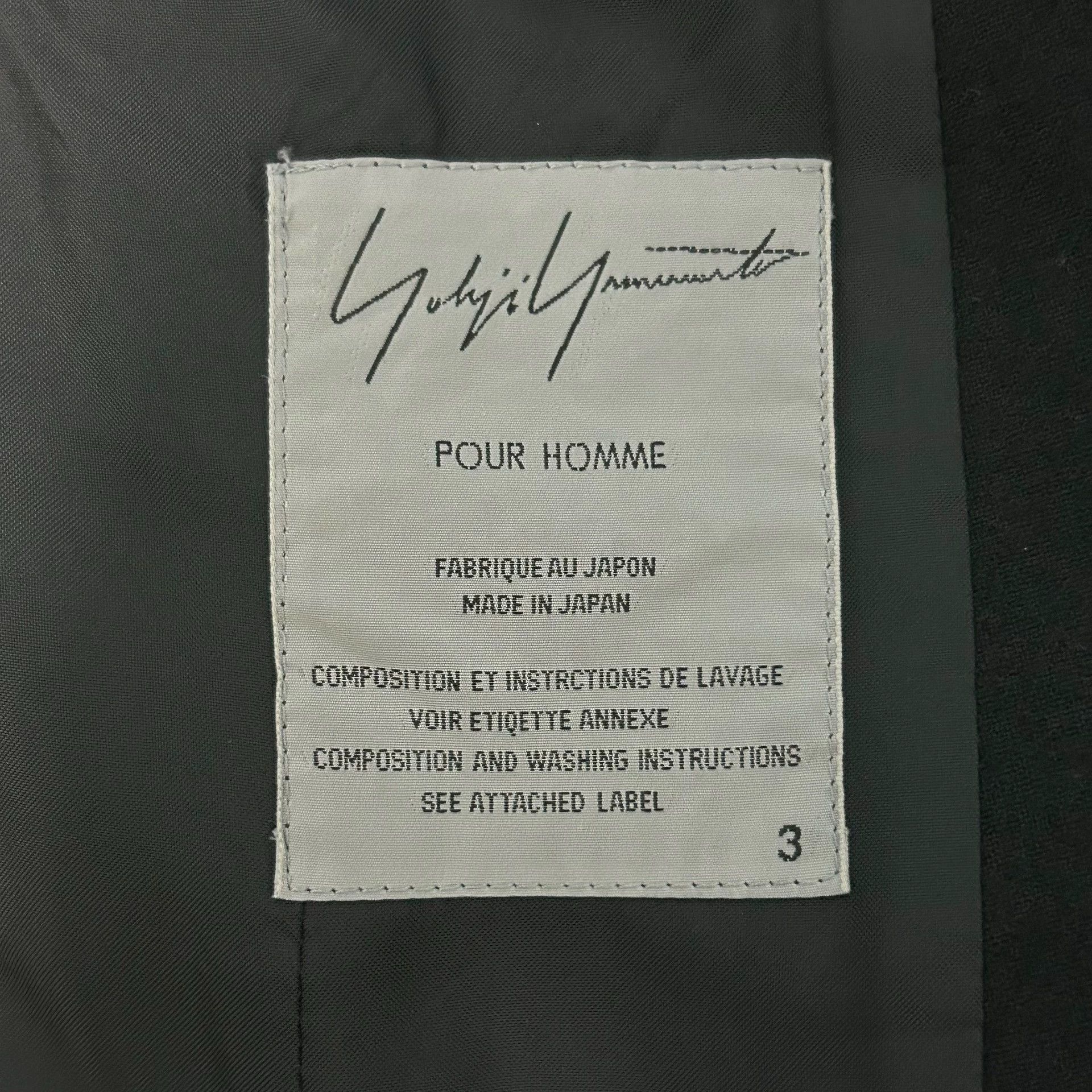 Yohji Yamamoto Black Button-Front Light Jacket Size L Size US L / EU 52-54 / 3 - 6 Thumbnail