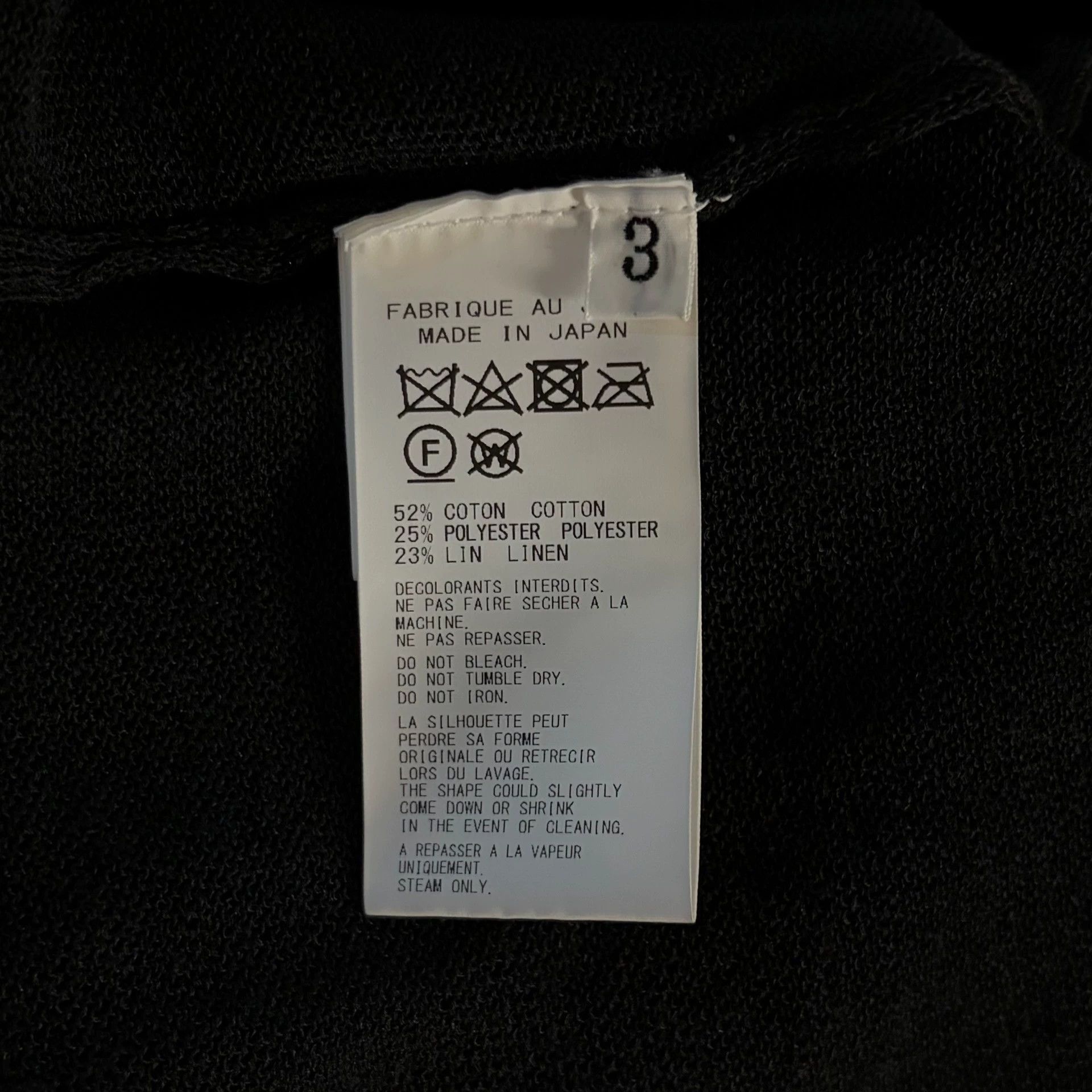Yohji Yamamoto Black Long Sleeve Knit Top Size L Size US L / EU 52-54 / 3 - 5 Thumbnail