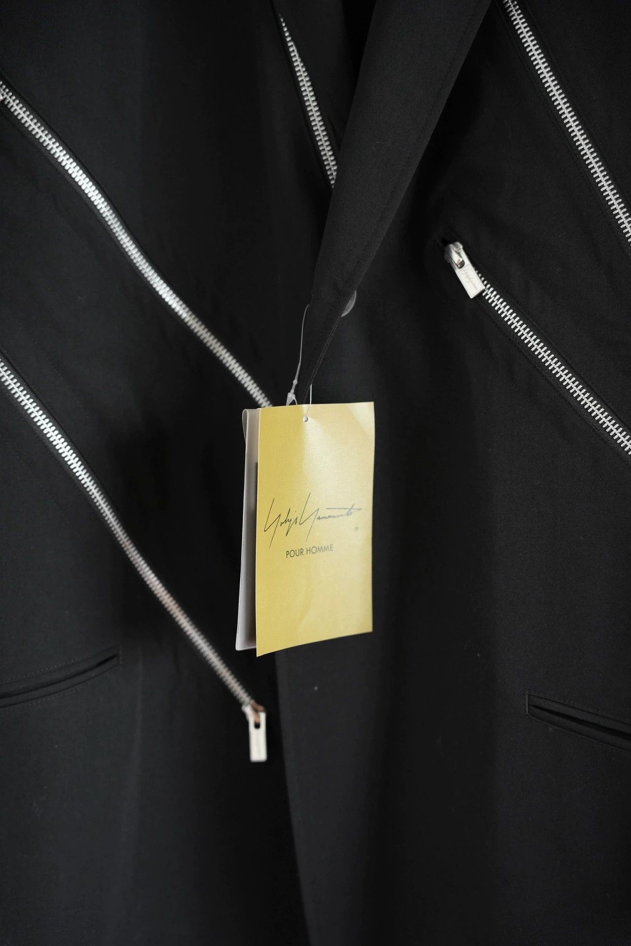 Yohji Yamamoto Black Zip-Detail Blazer Jacket Size US L / EU 52-54 / 3 - 4 Thumbnail