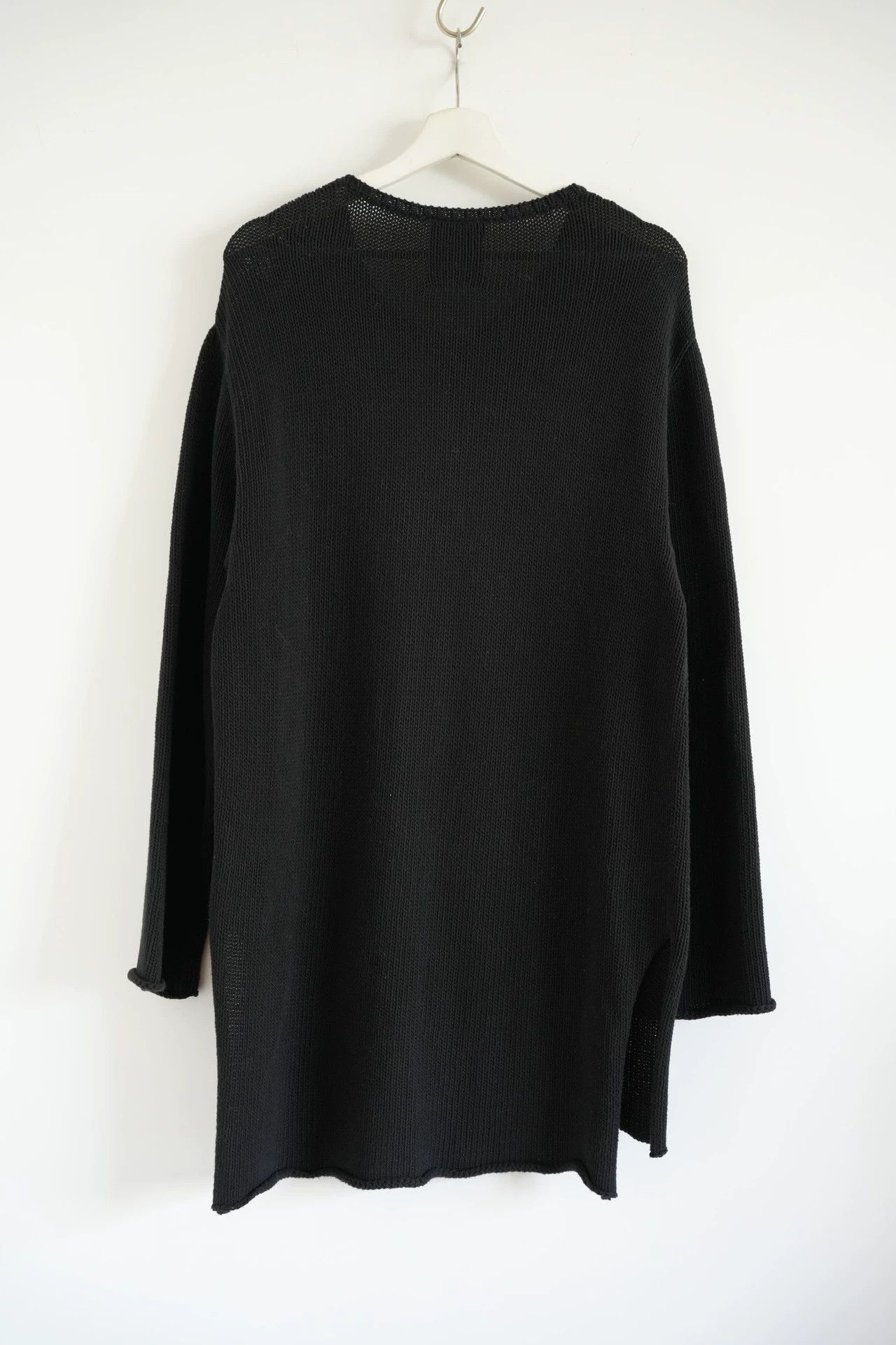 Yohji Yamamoto Black Abstract Pattern Long Sleeve Knit Top Size US L / EU 52-54 / 3 - 2 Thumbnail