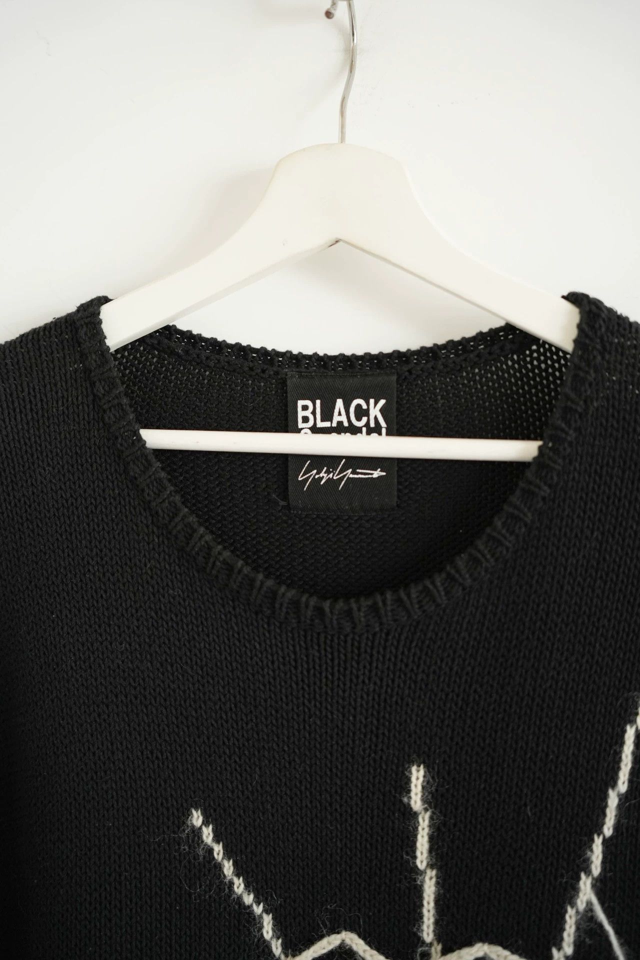Yohji Yamamoto Black Abstract Pattern Long Sleeve Knit Top Size US L / EU 52-54 / 3 - 4 Thumbnail