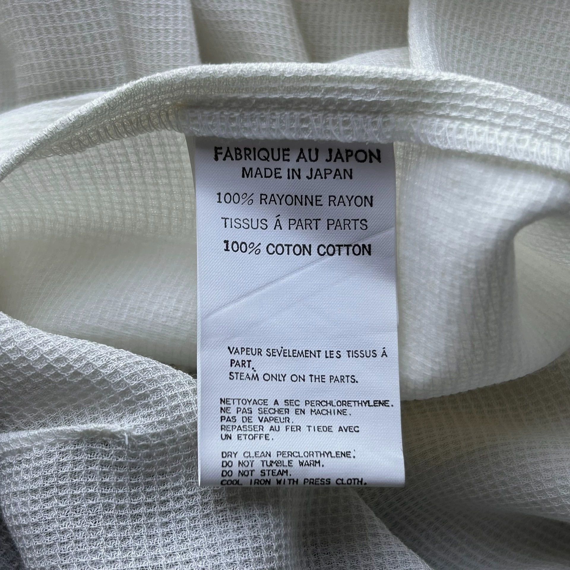 Yohji Yamamoto White Button-Up Shirt with Black Patch Pockets Size US M / EU 48-50 / 2 - 7 Thumbnail
