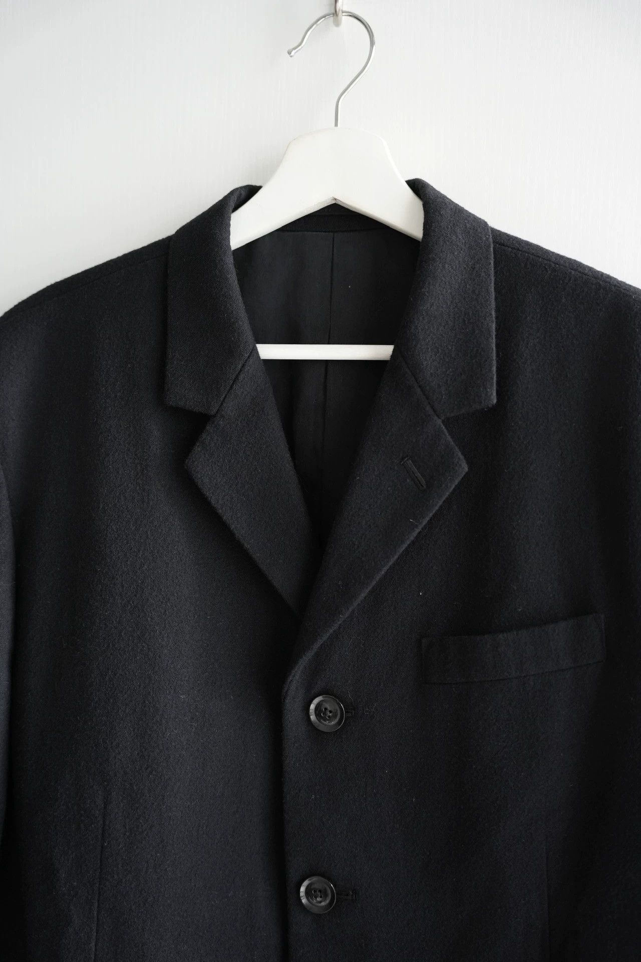 Yohji Yamamoto Black Button-Front Structured Coat Size US M / EU 48-50 / 2 - 3 Thumbnail