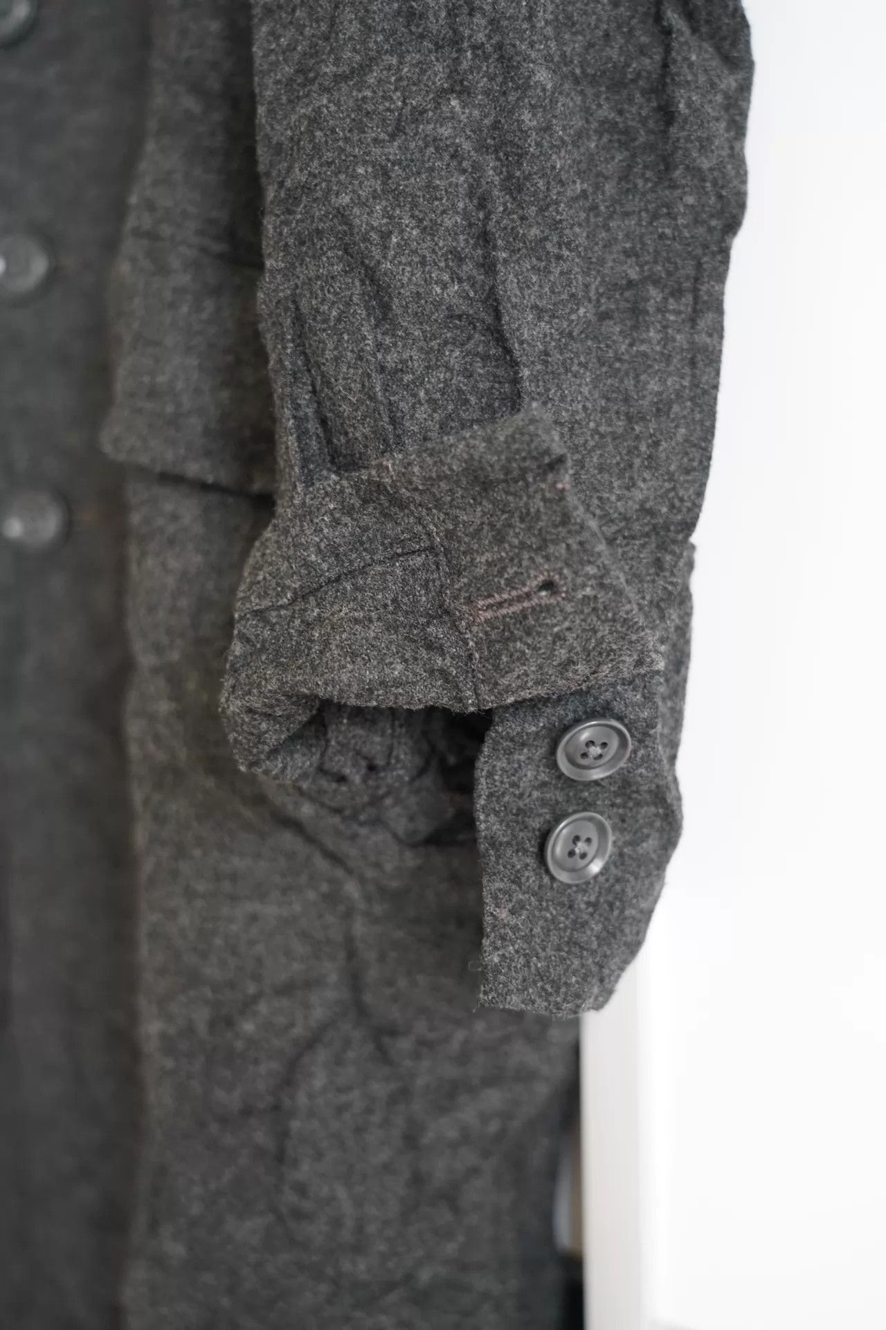 Yohji Yamamoto Gray Textured Long Coat - Size M Size US M / EU 48-50 / 2 - 3 Thumbnail