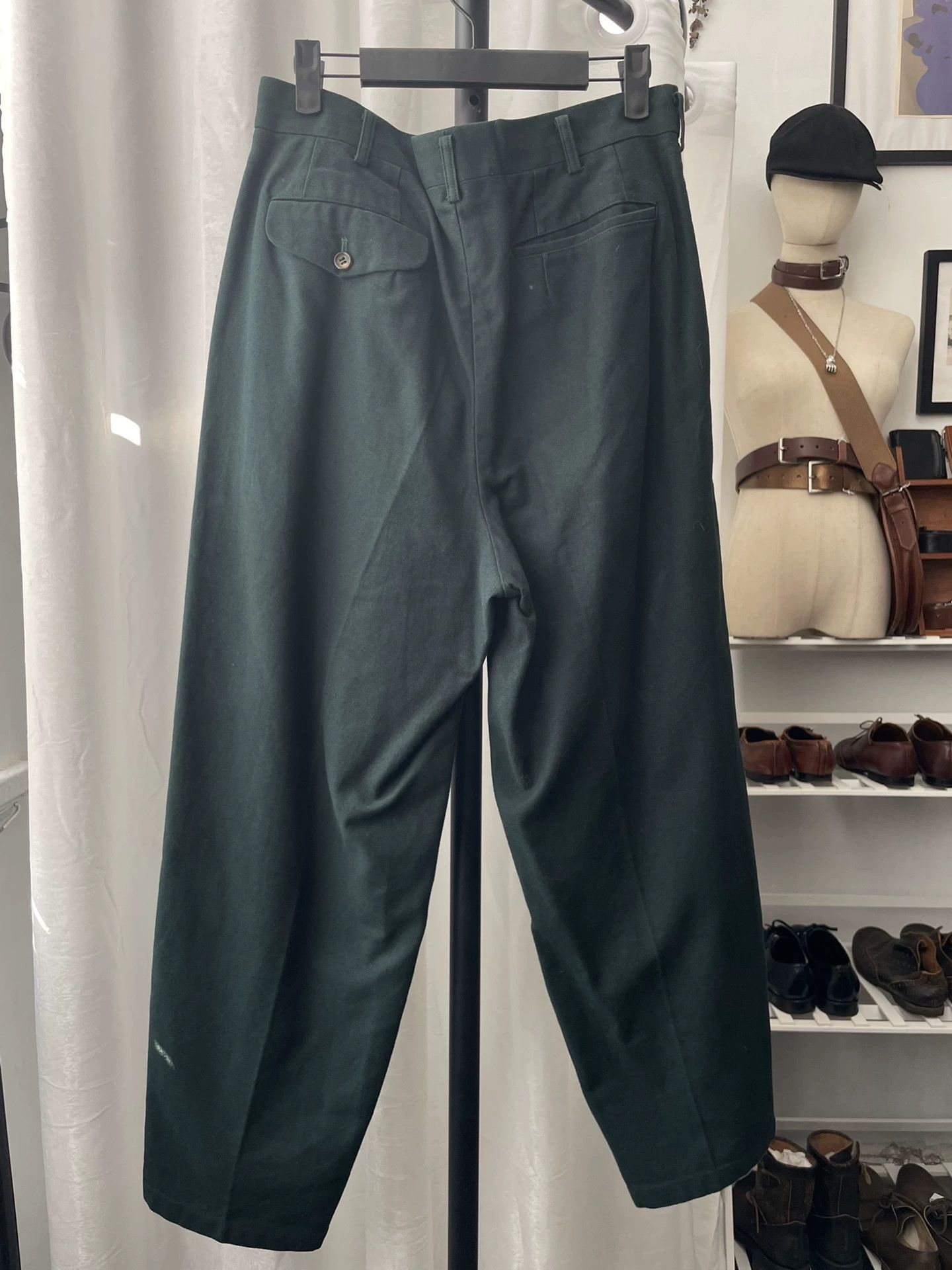Comme des Garcons Green Casual Pleated Pants Size 34 Size US 34 / EU 50 - 4 Thumbnail