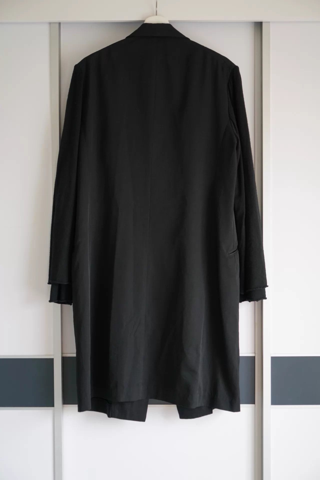 Yohji Yamamoto Black Longline Button-Front Coat Size M Size US M / EU 48-50 / 2 - 3 Thumbnail