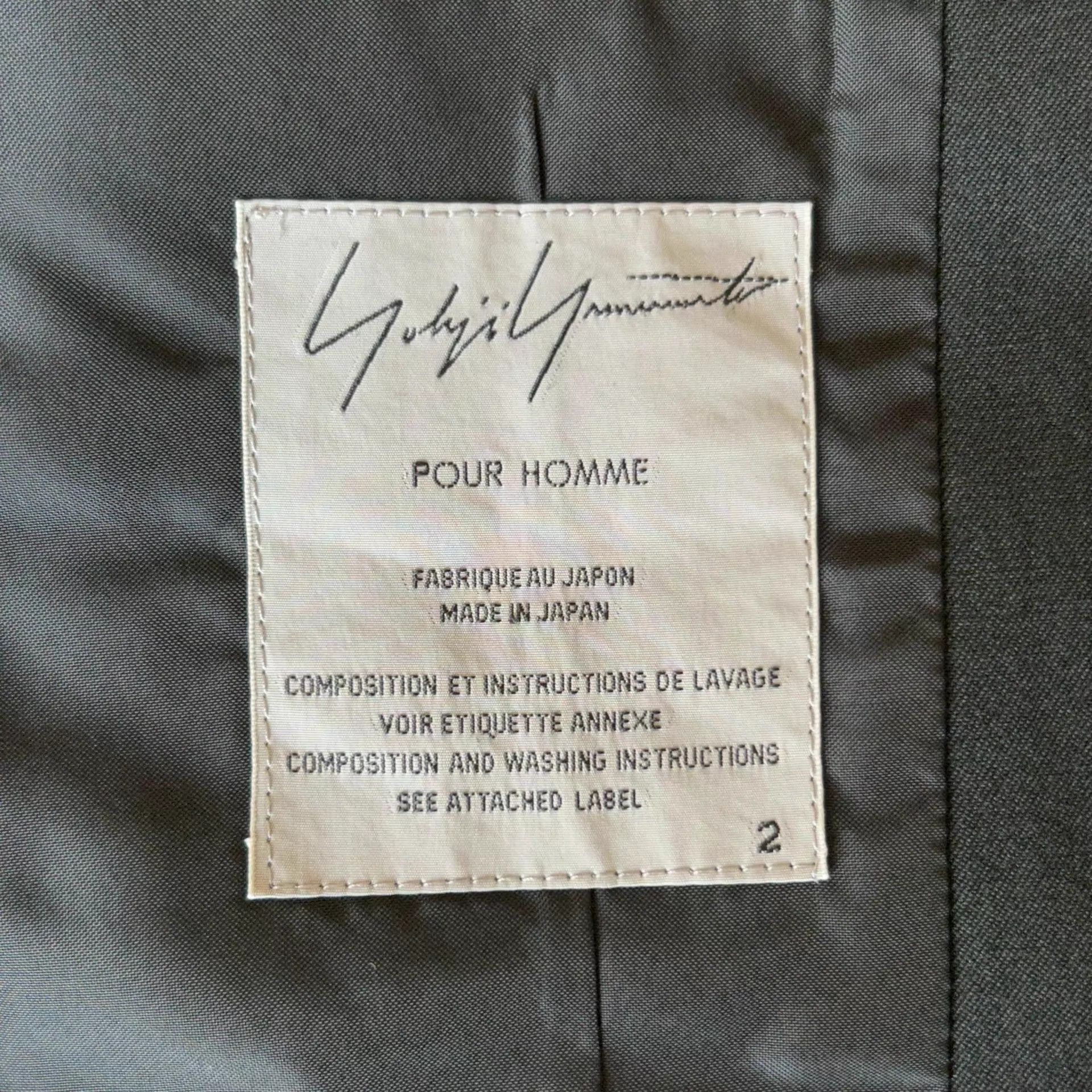 Yohji Yamamoto Black Oversized Blazer with Button Closure Size US M / EU 48-50 / 2 - 7 Thumbnail