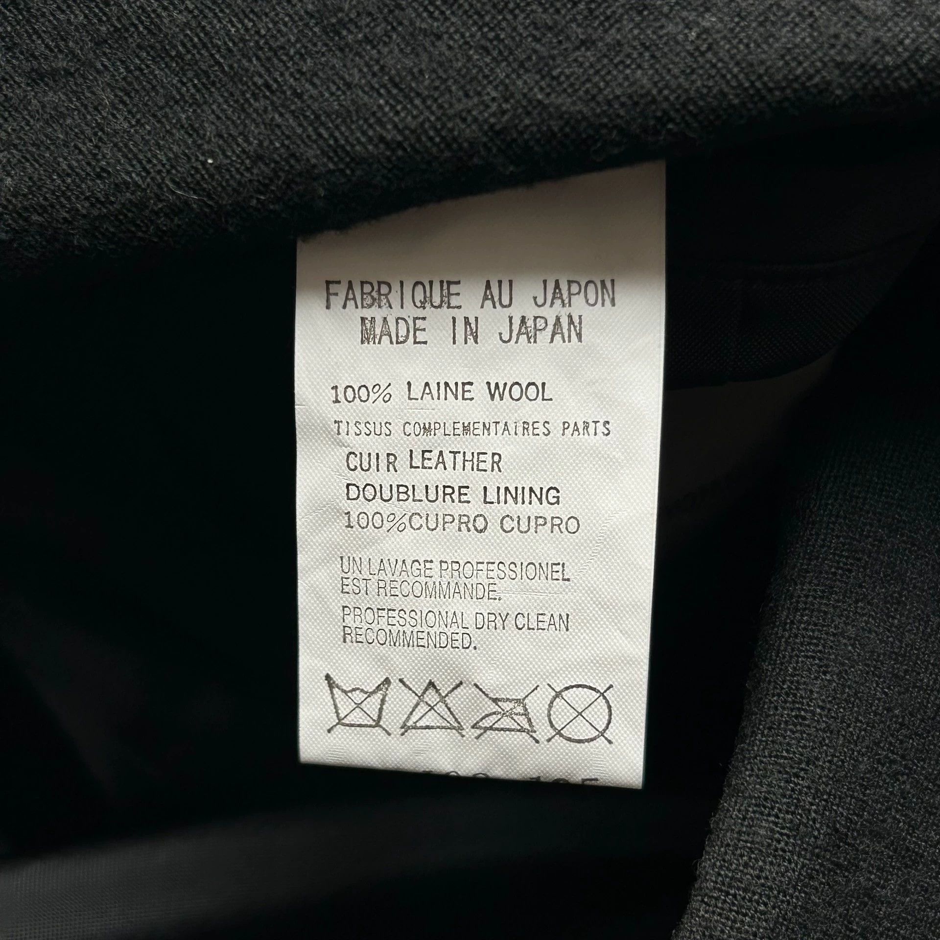 Yohji Yamamoto Black Double-Breasted Jacket with Leather Accents Size US M / EU 48-50 / 2 - 6 Thumbnail