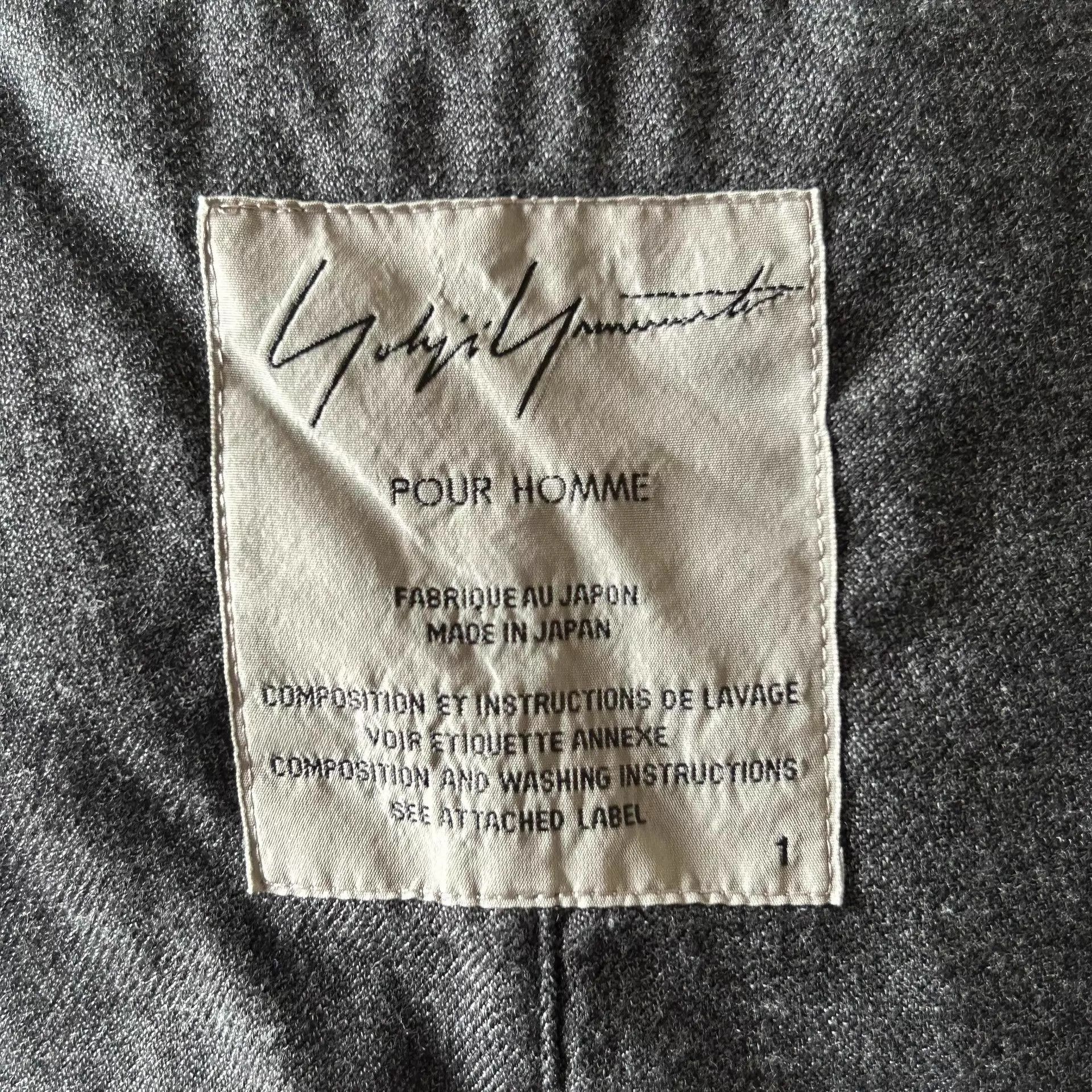 Yohji Yamamoto Gray Single-Breasted Blazer Size S Size US S / EU 44-46 / 1 - 6 Thumbnail