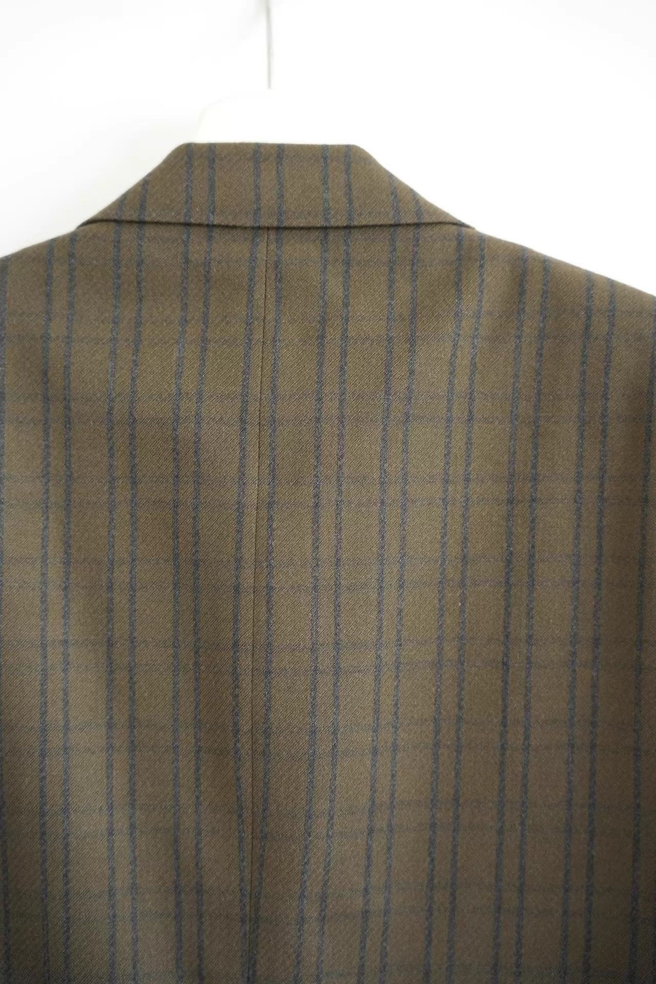 Yohji Yamamoto Green Striped Blazer - Size S Size US S / EU 44-46 / 1 - 4 Thumbnail