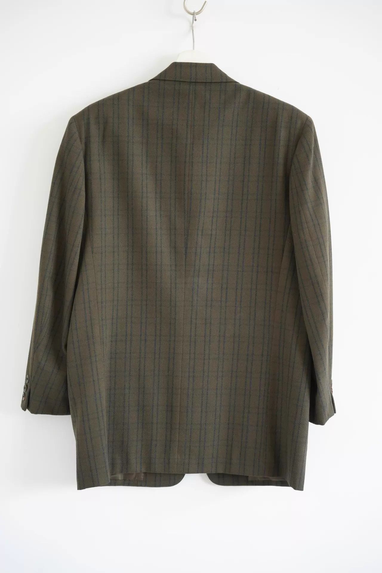 Yohji Yamamoto Green Striped Blazer - Size S Size US S / EU 44-46 / 1 - 2 Thumbnail