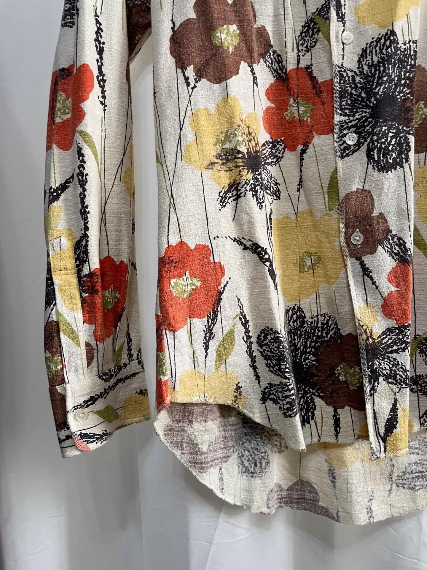 Junya Watanabe Multi Floral Print Long Sleeve Button-Up Shirt Size US M / EU 48-50 / 2 - 4 Thumbnail