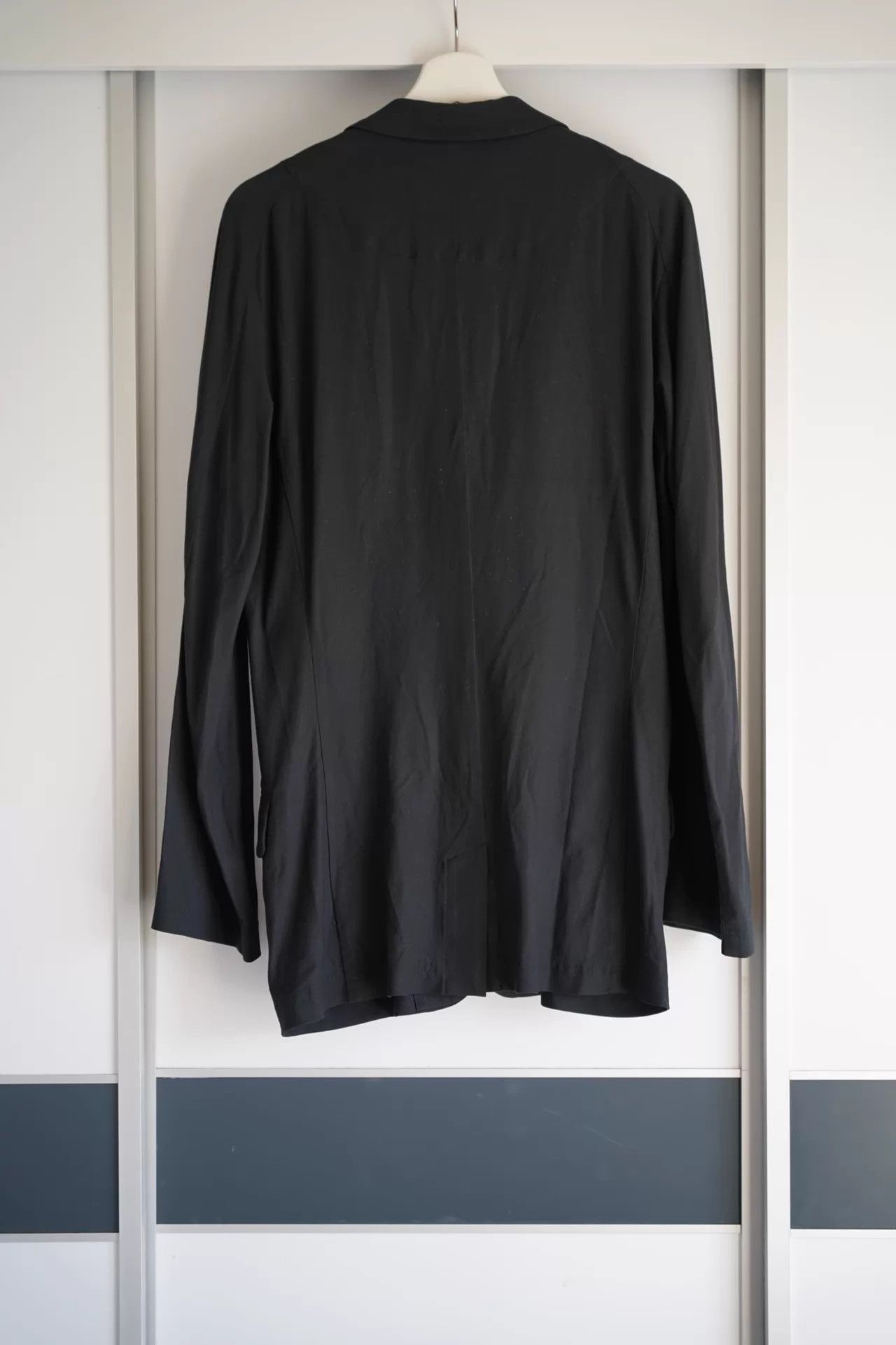 Yohji Yamamoto Black Button-Front Blazer Jacket Size US M / EU 48-50 / 2 - 2 Thumbnail