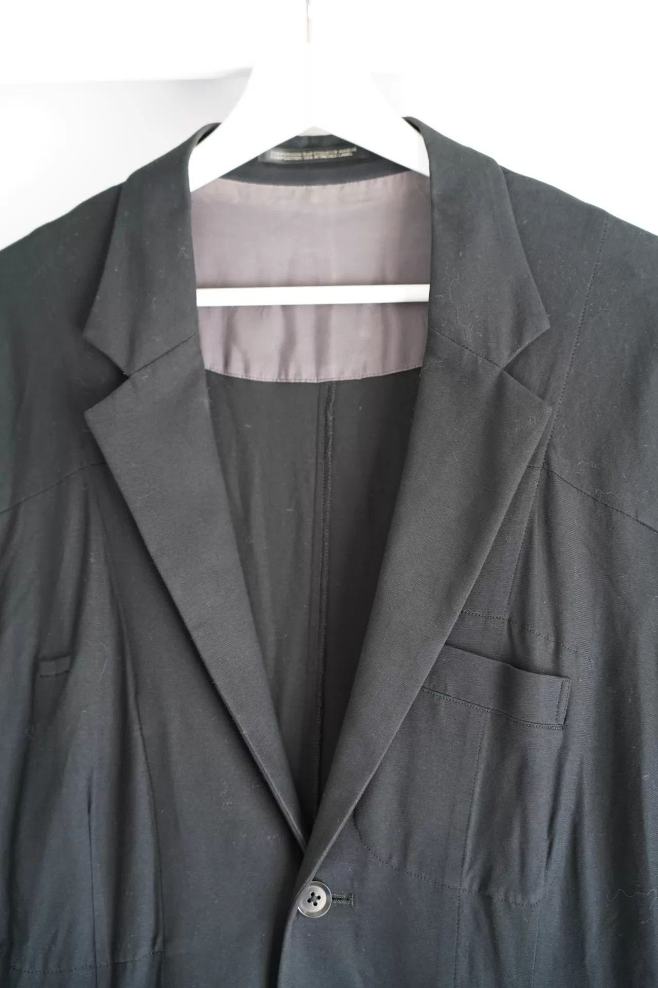 Yohji Yamamoto Black Button-Front Blazer Jacket Size US M / EU 48-50 / 2 - 3 Thumbnail