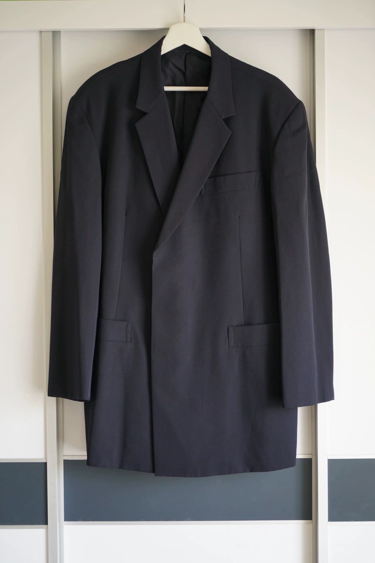 Yohji Yamamoto Blue Double-Breasted Blazer - XXL Size US XXL / EU 58 / 5 - 2 Thumbnail