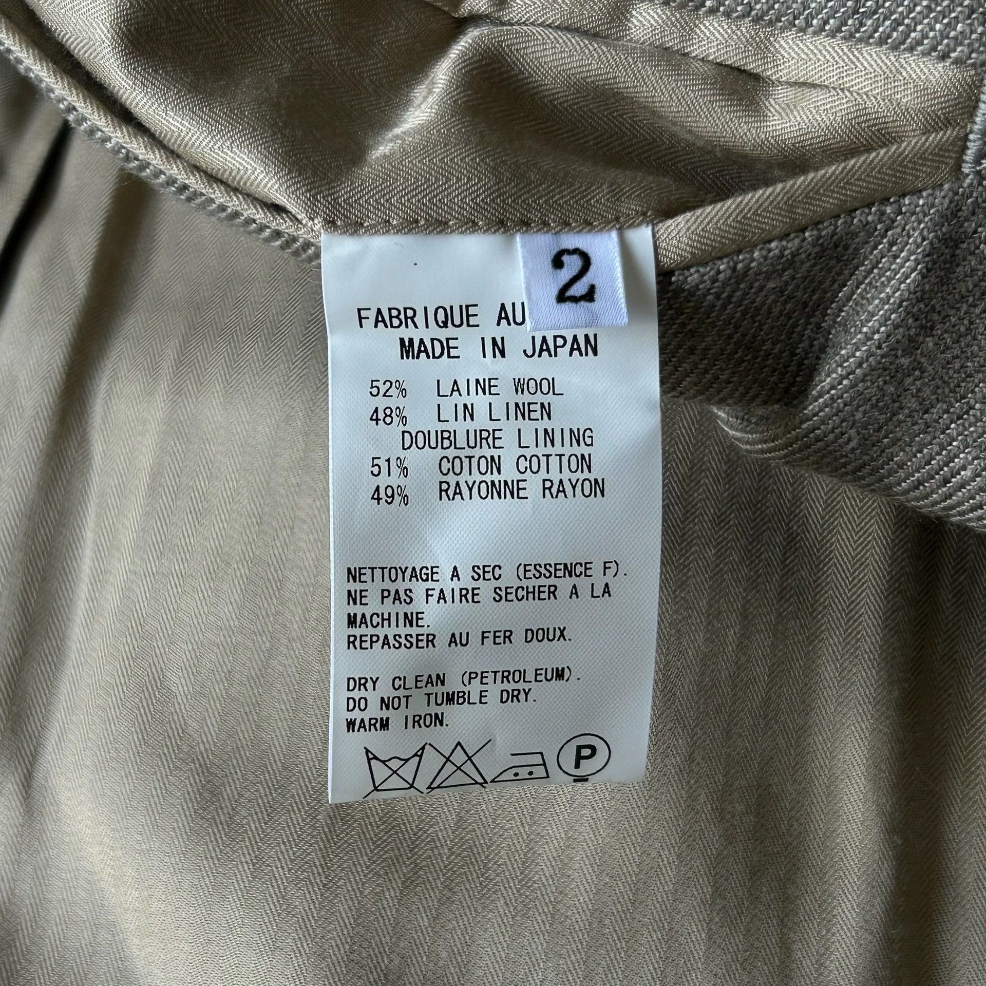 Yohji Yamamoto Beige Single-Breasted Light Jacket Size M Size US M / EU 48-50 / 2 - 8 Thumbnail