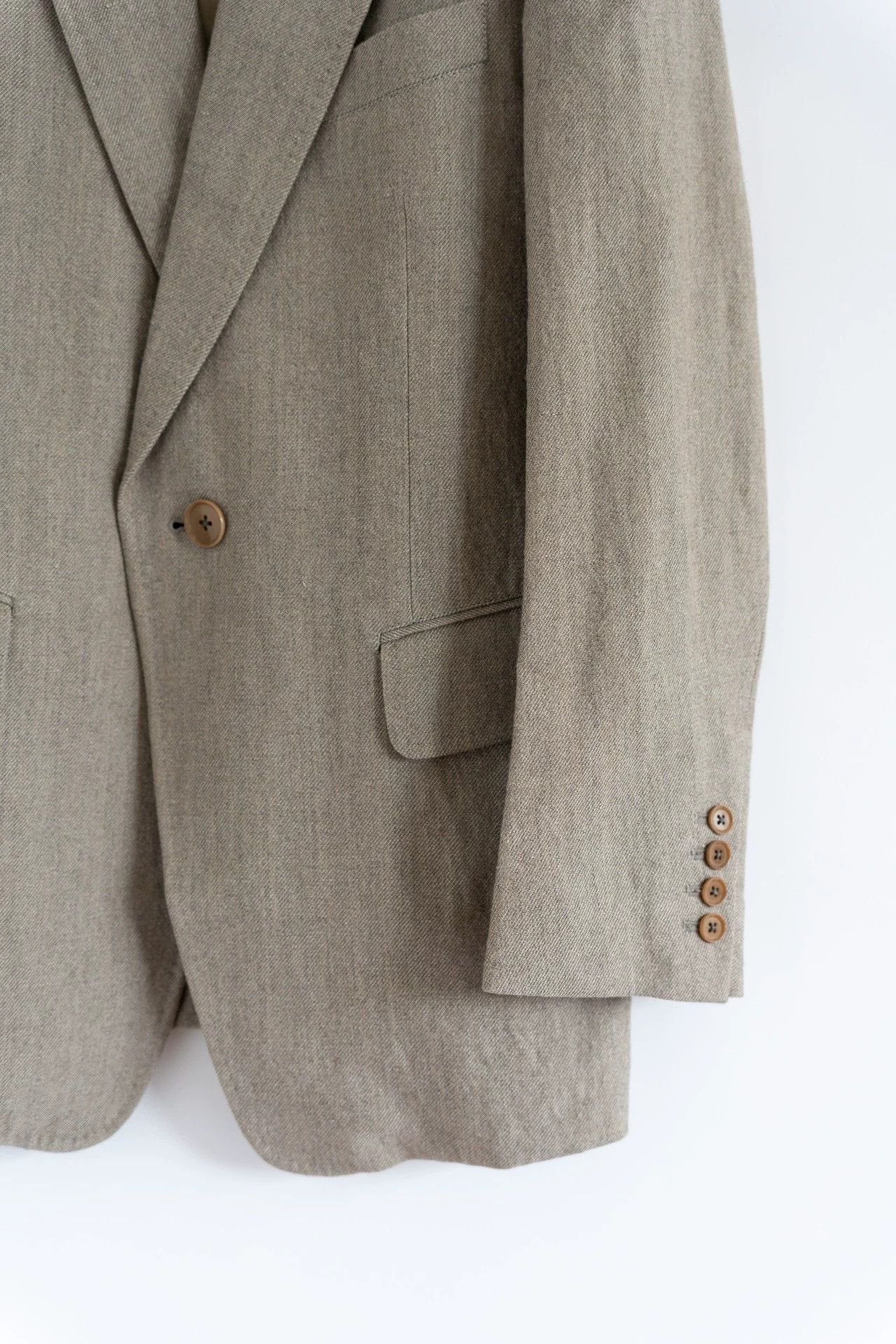 Yohji Yamamoto Beige Single-Breasted Light Jacket Size M Size US M / EU 48-50 / 2 - 5 Thumbnail