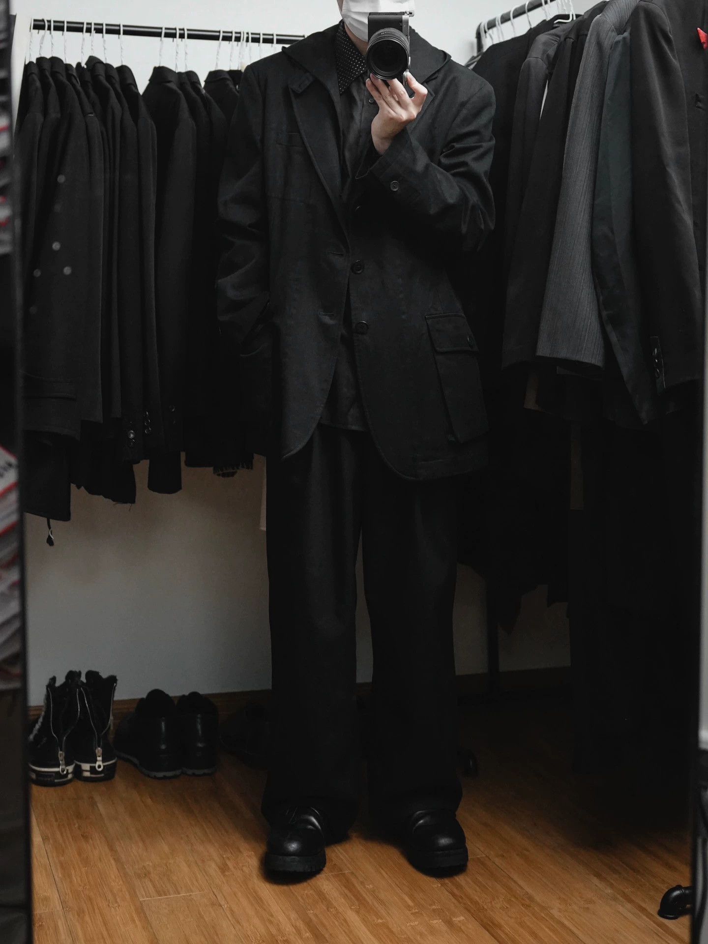Yohji Yamamoto Black Single-Breasted Blazer Size US L / EU 52-54 / 3 - 8 Thumbnail
