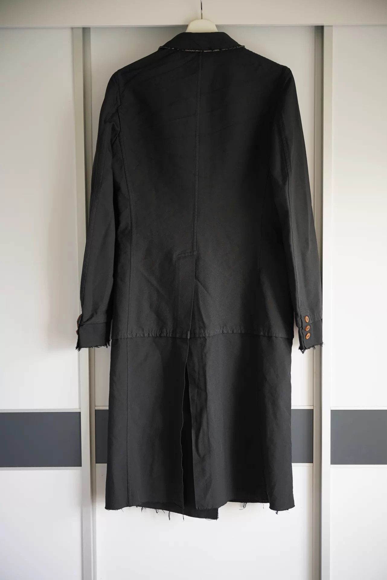 Comme des Garcons Black Long Coat with Button Closure Size US S / EU 44-46 / 1 - 2 Thumbnail