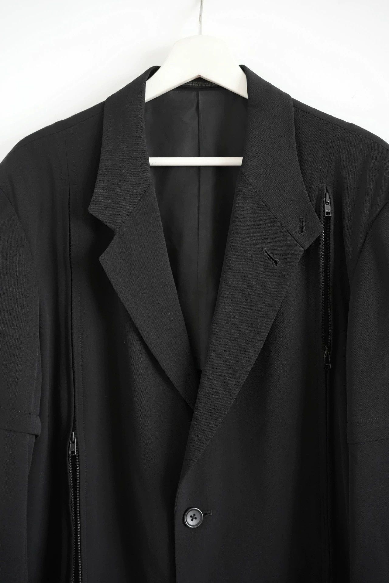 Yohji Yamamoto Black Blazer with Zip Accents Size US S / EU 44-46 / 1 - 6 Thumbnail