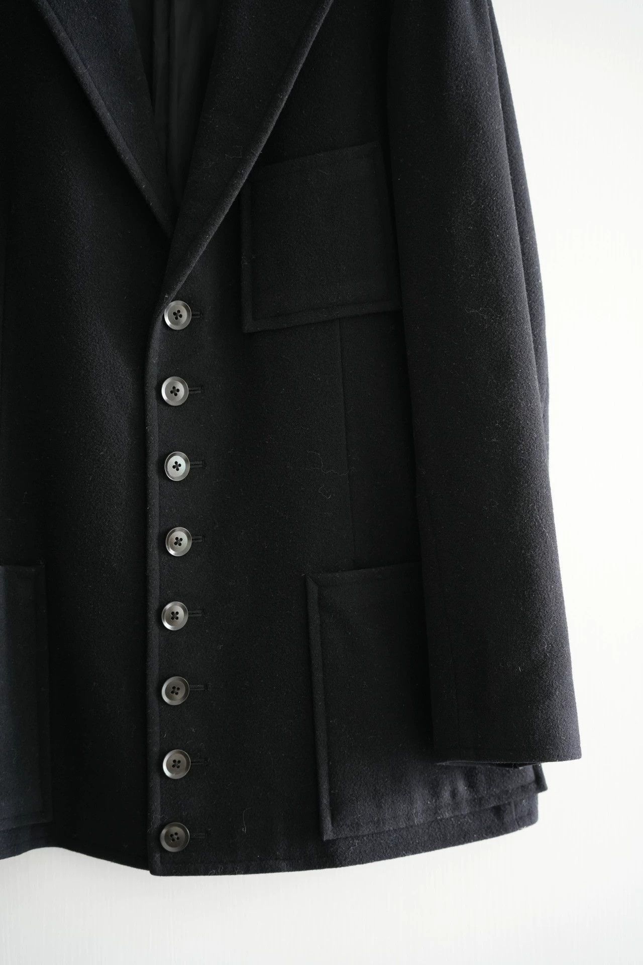 Yohji Yamamoto Black Long Structured Coat - Size M Size US M / EU 48-50 / 2 - 4 Thumbnail